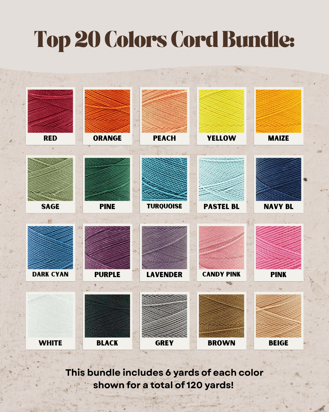 Premium 1mm Waterproof Waxed Polyester Cord 40+ Color Options Craft Supplies String