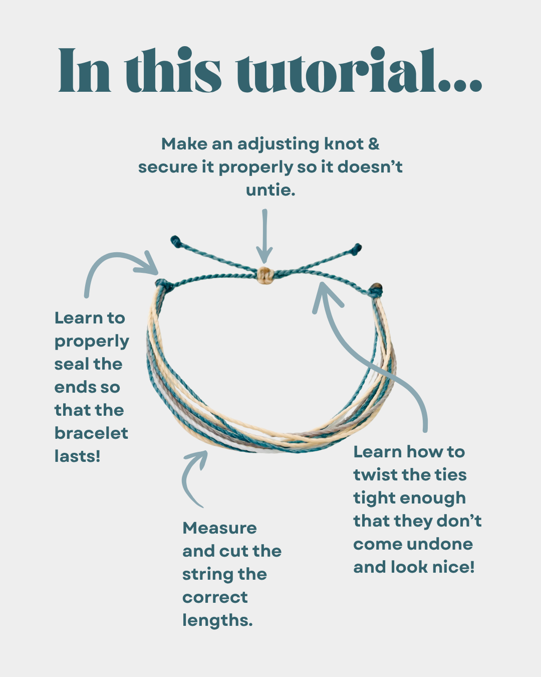 DIY COURSE: Adjustable String Bracelets