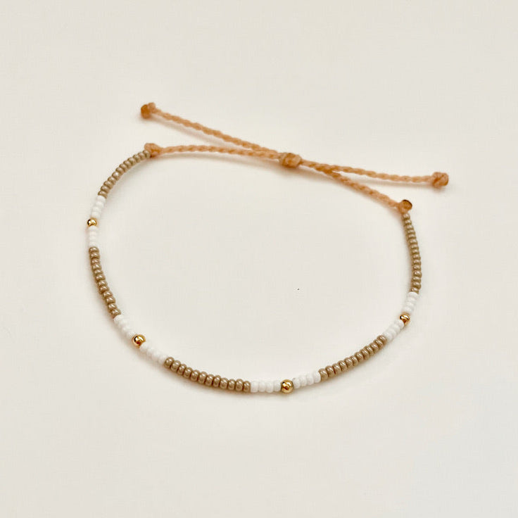 Beaded Surfer Bracelets Seed Bead Bracelet Waterproof Adjustable Bracelet Beaded Bracelet Beachy - Driftwood