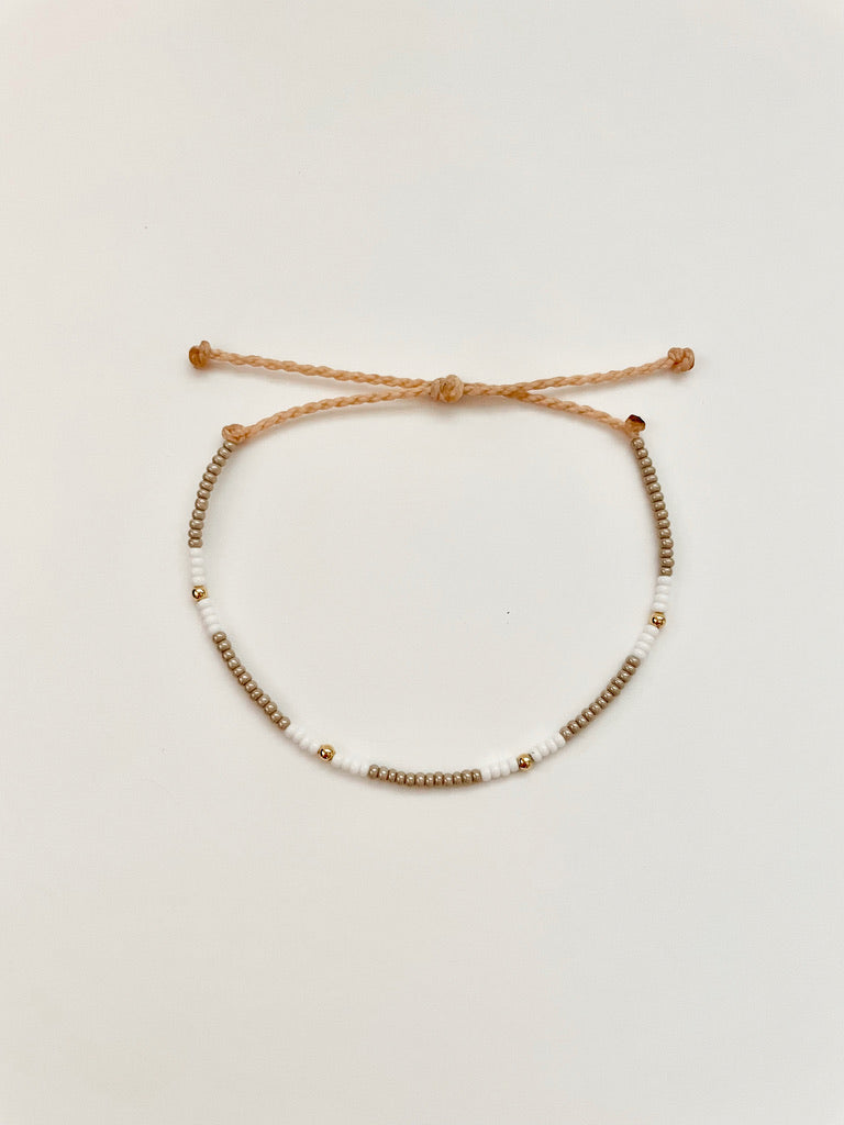 Beaded Surfer Bracelets Seed Bead Bracelet Waterproof Adjustable Bracelet Beaded Bracelet Beachy - Driftwood