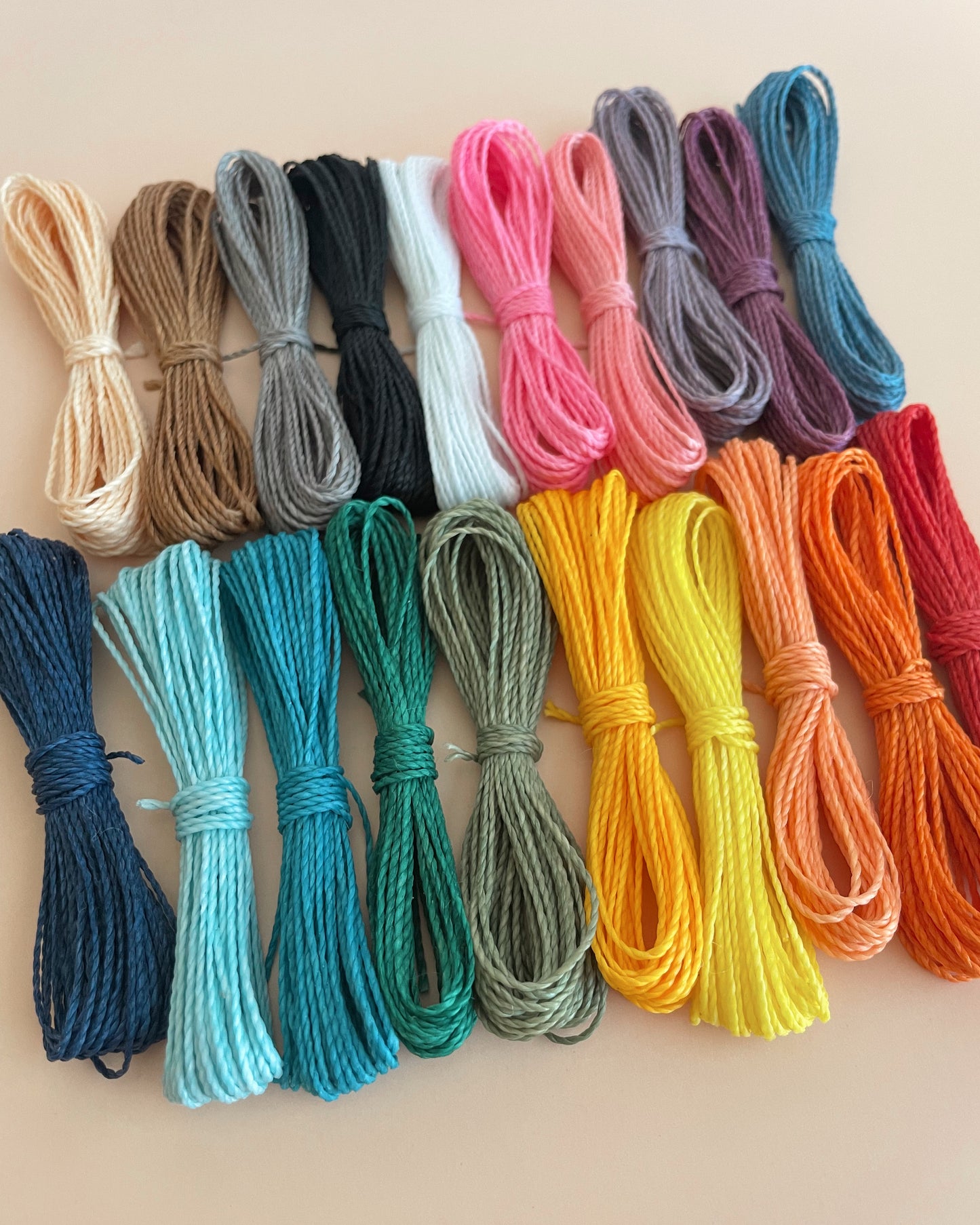 Premium 1mm Waterproof Waxed Polyester Cord 40+ Color Options Craft Supplies String