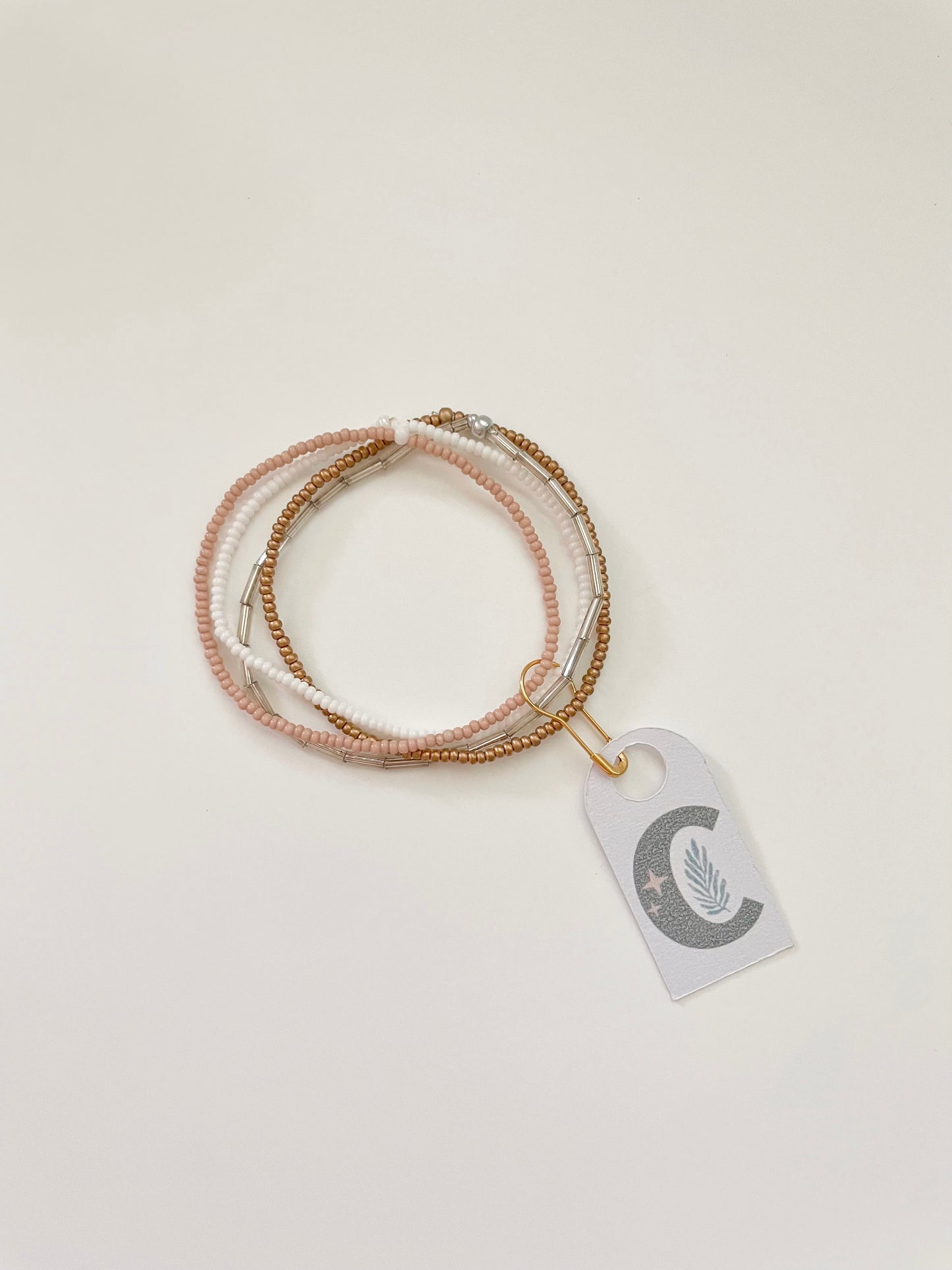 Simple Dainty Seed Bead Stretch Bracelet Set, Beaded Minimalist Bracelet Stack