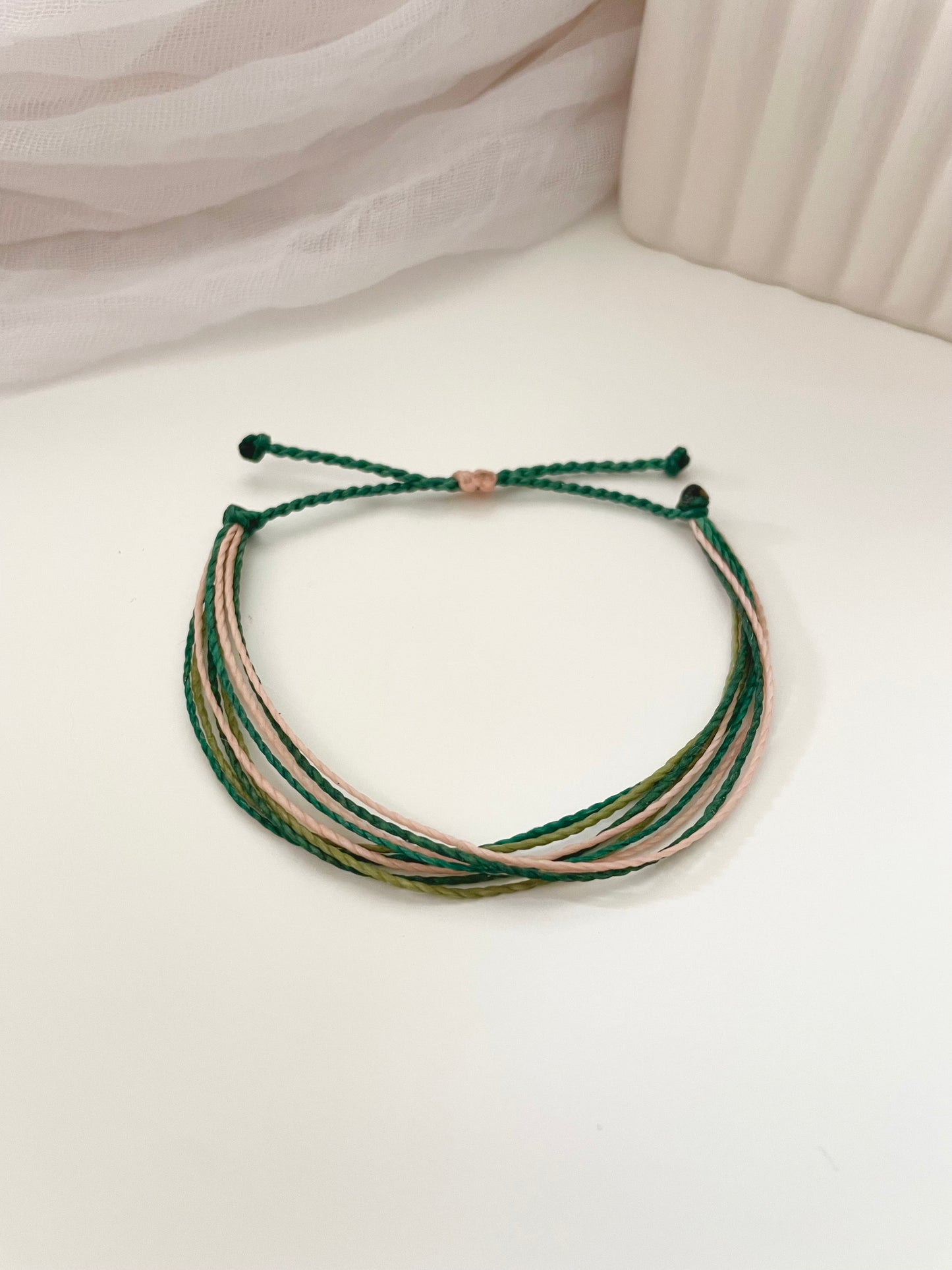 Waterproof Adjustable String Bracelet - Forest