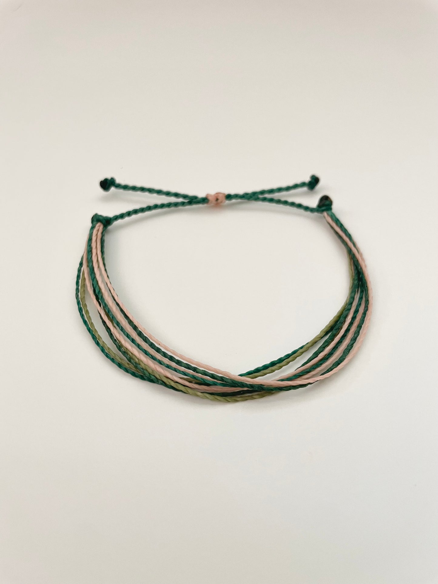 Waterproof Adjustable String Bracelet - Forest