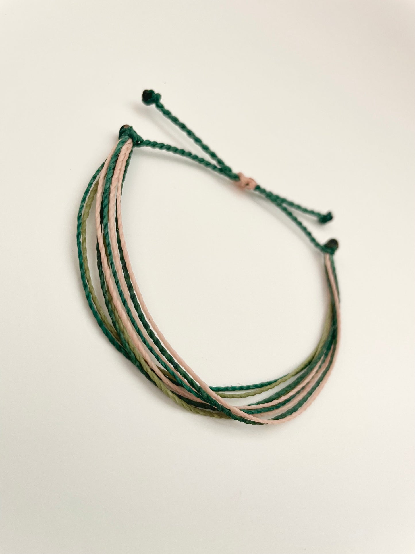 Waterproof Adjustable String Bracelet - Forest