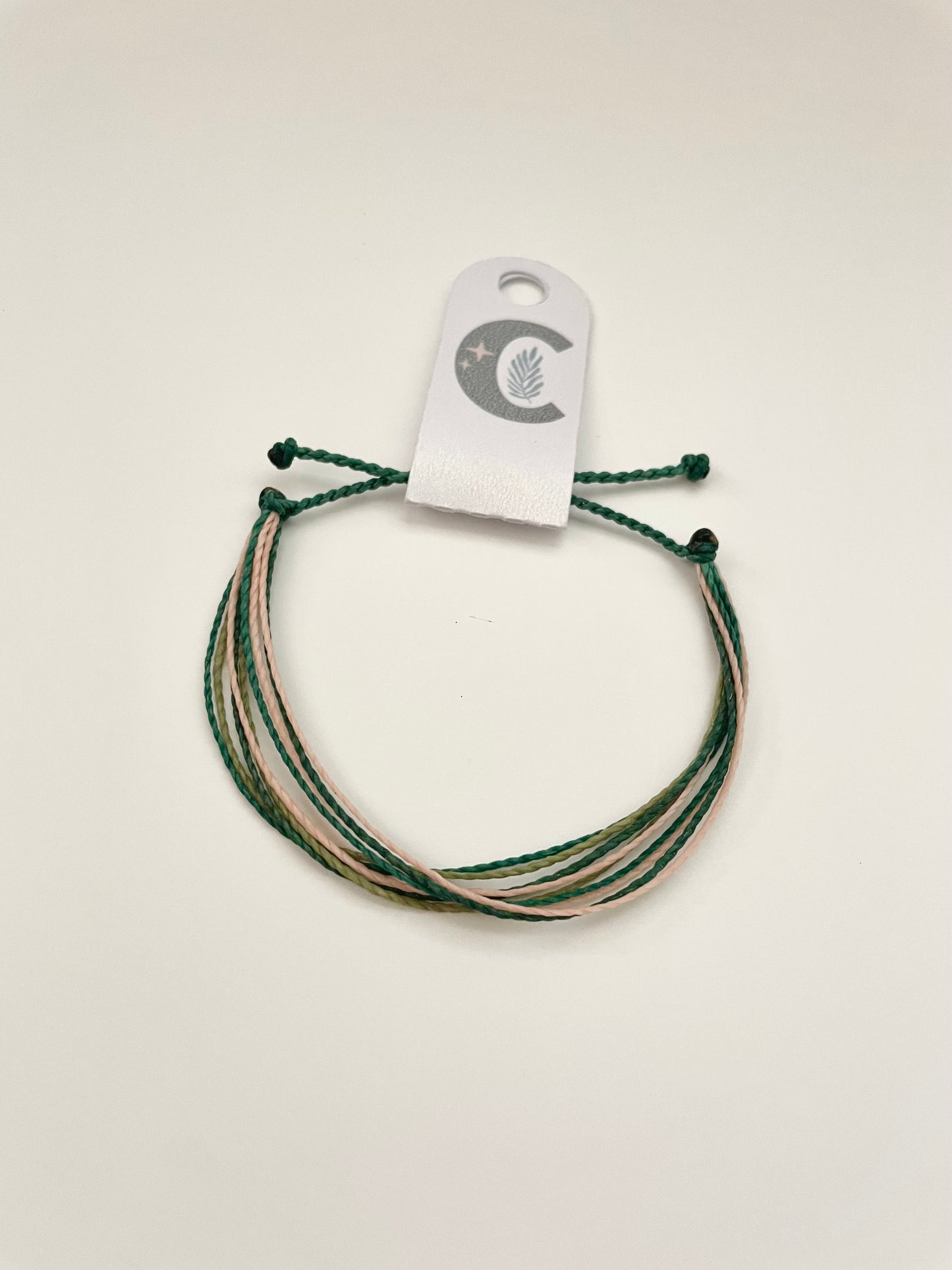 Waterproof Adjustable String Bracelet - Forest