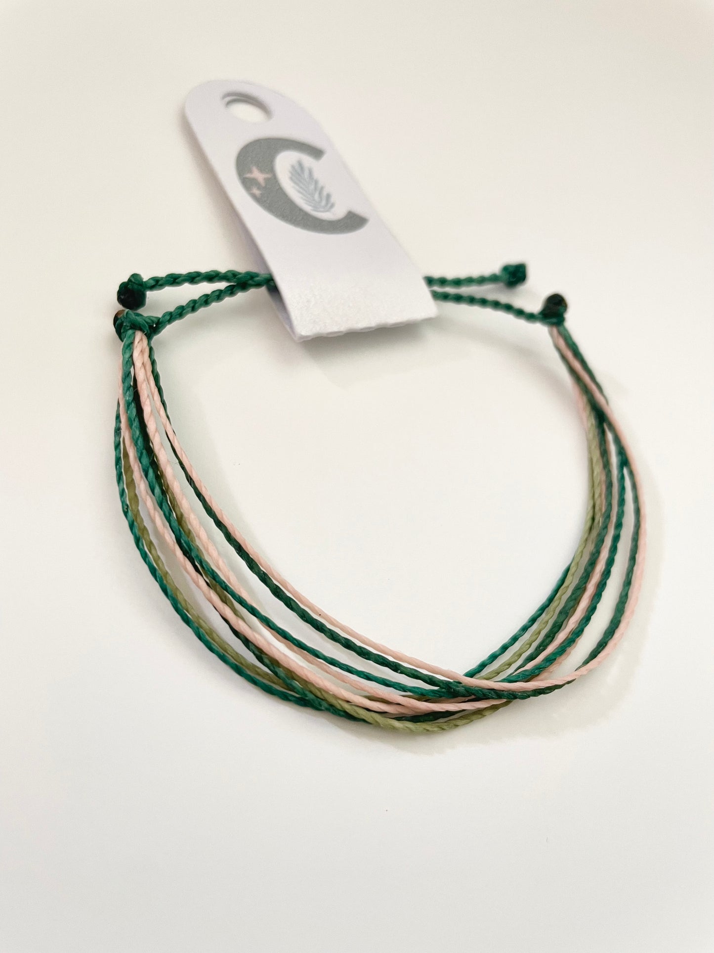 Waterproof Adjustable String Bracelet - Forest