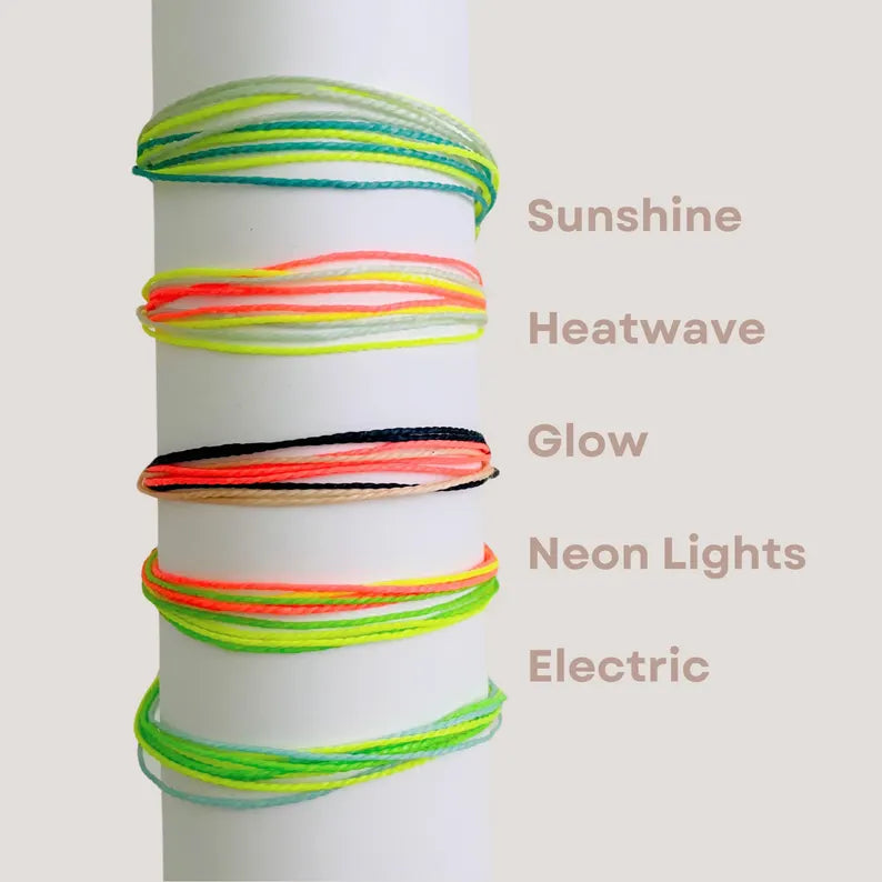 Womens String Anklet Surfer Beach Anklet Waterproof Cord Anklet Adjustable Multicolor Surf Jewelry for Women Ankle Bracelet