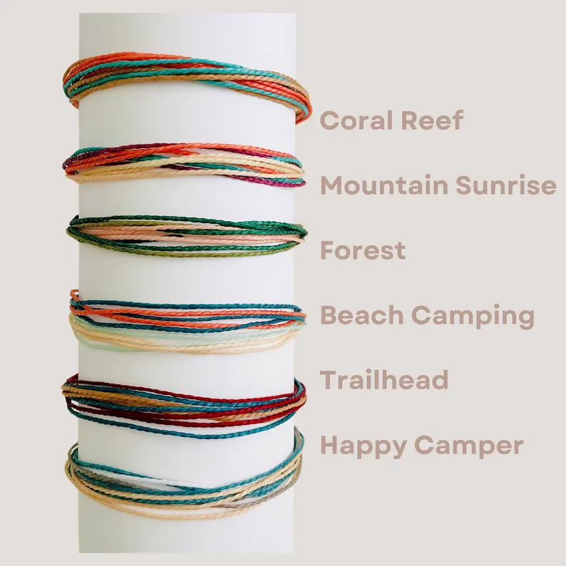 Womens String Anklet Surfer Beach Anklet Waterproof Cord Anklet Adjustable Multicolor Surf Jewelry for Women Ankle Bracelet