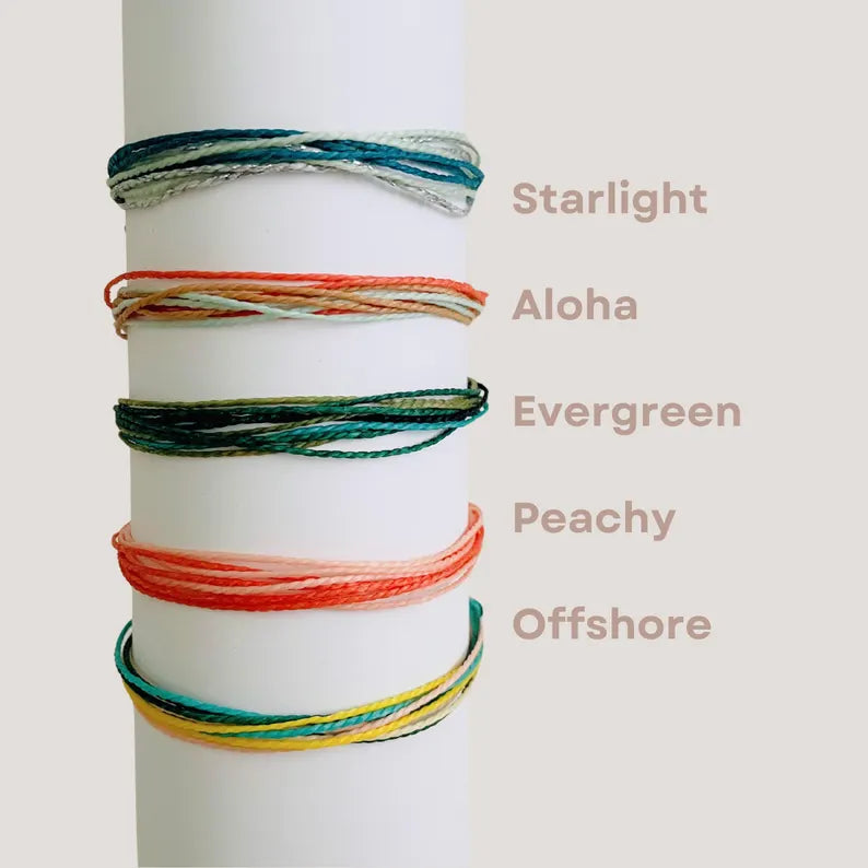 Womens String Anklet Surfer Beach Anklet Waterproof Cord Anklet Adjustable Multicolor Surf Jewelry for Women Ankle Bracelet
