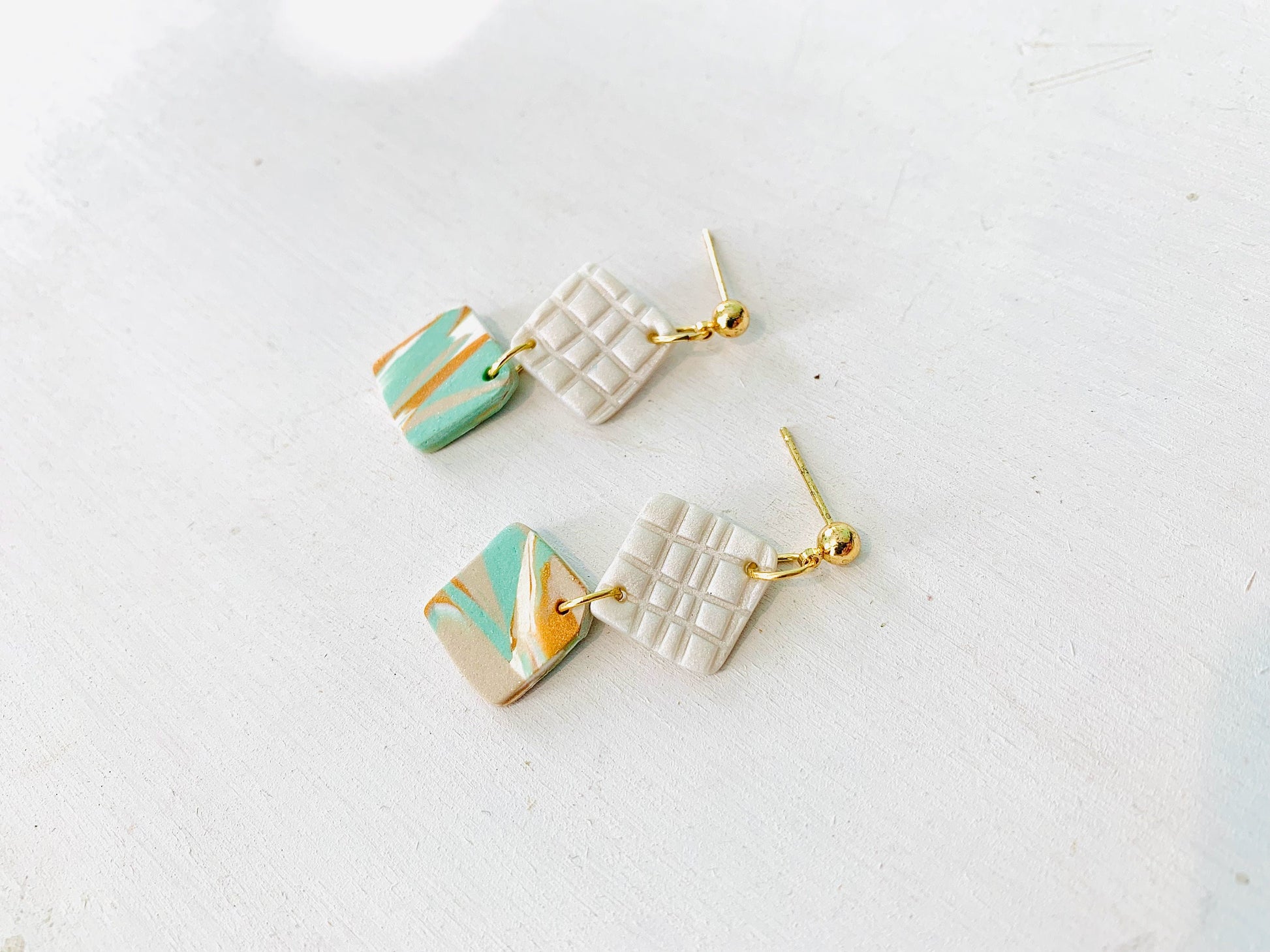 Polymer Clay Earrings, Dangle Earrings, Marble Earrings, Dainty Earrings, Simple Earrings, Statement Earrings, Minimalist Earrings, Handmade