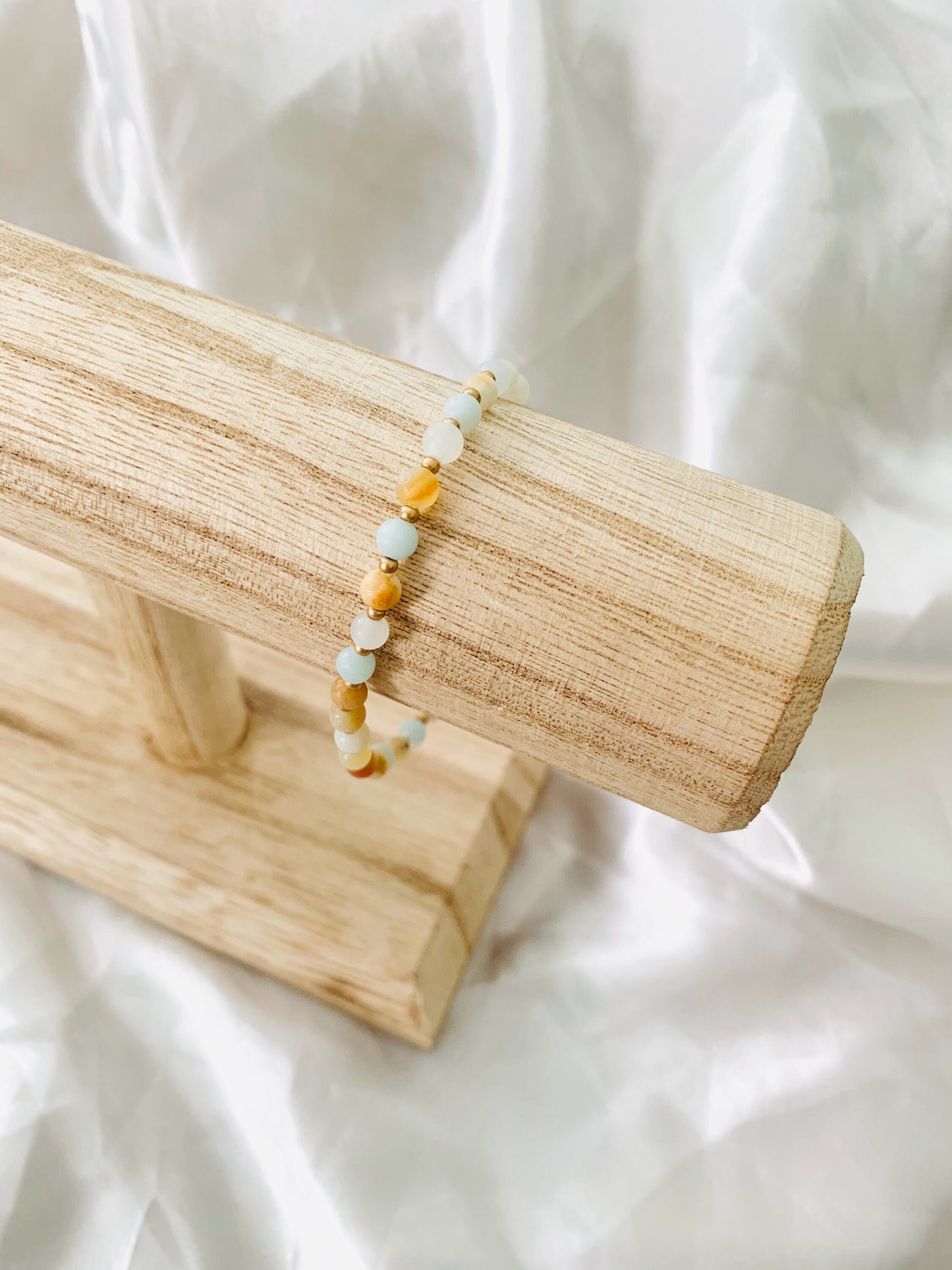 Amazonite Bracelet, Stretch Bracelet, Gemstone Bracelet, Minimalist Beaded Bracelet, Dainty Bracelet, Stacking Bracelet, Boho Bracelet