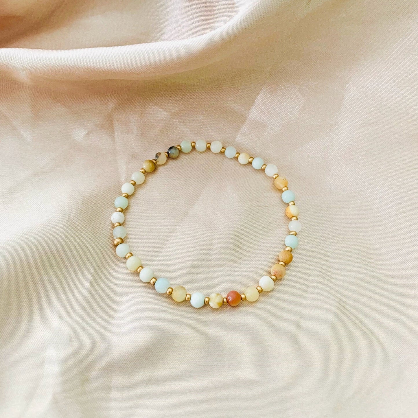 Amazonite Bracelet, Stretch Bracelet, Gemstone Bracelet, Minimalist Beaded Bracelet, Dainty Bracelet, Stacking Bracelet, Boho Bracelet