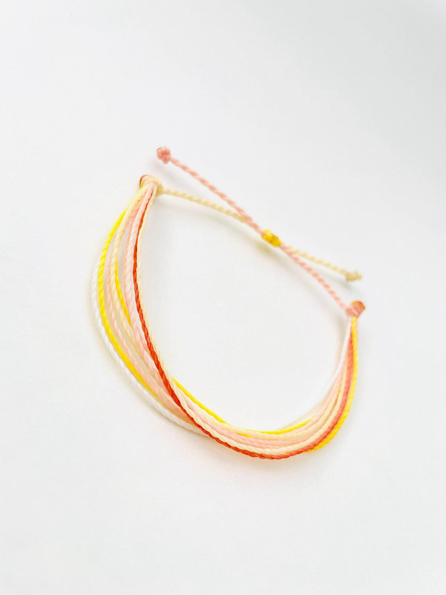 Surfer Bracelet, String Bracelet, Yellow and Pink Bracelet, Thread Bracelet, Waterproof, Adjustable, Handmade