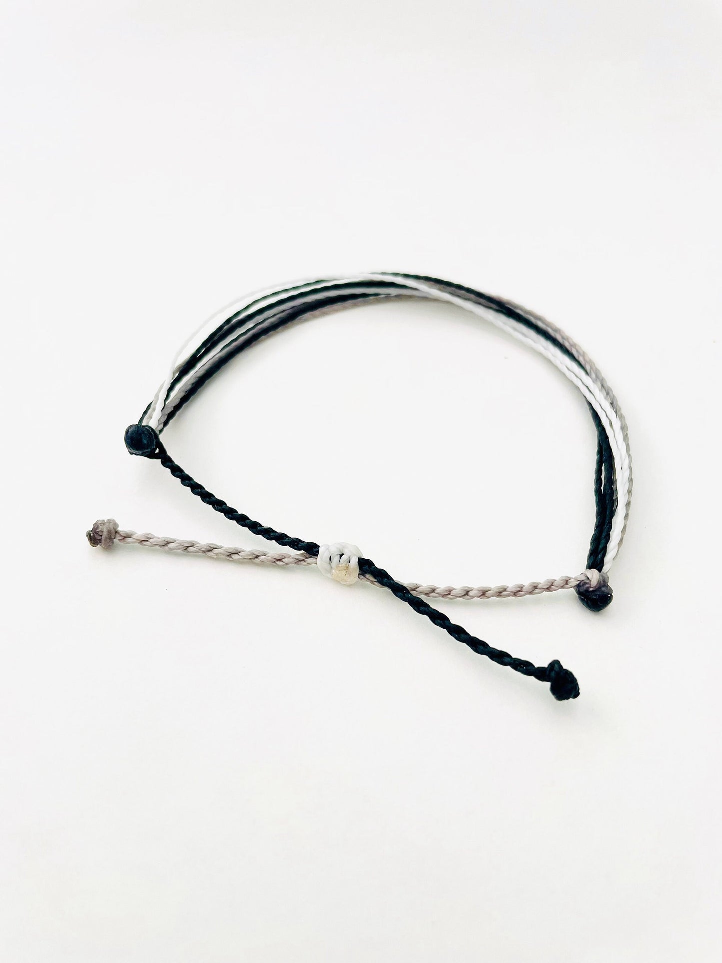 Black String Bracelet, Surfer Bracelet, Bracelet for Men or Women, Thread Bracelet, Waterproof, Adjustable, Handmade Bracelets
