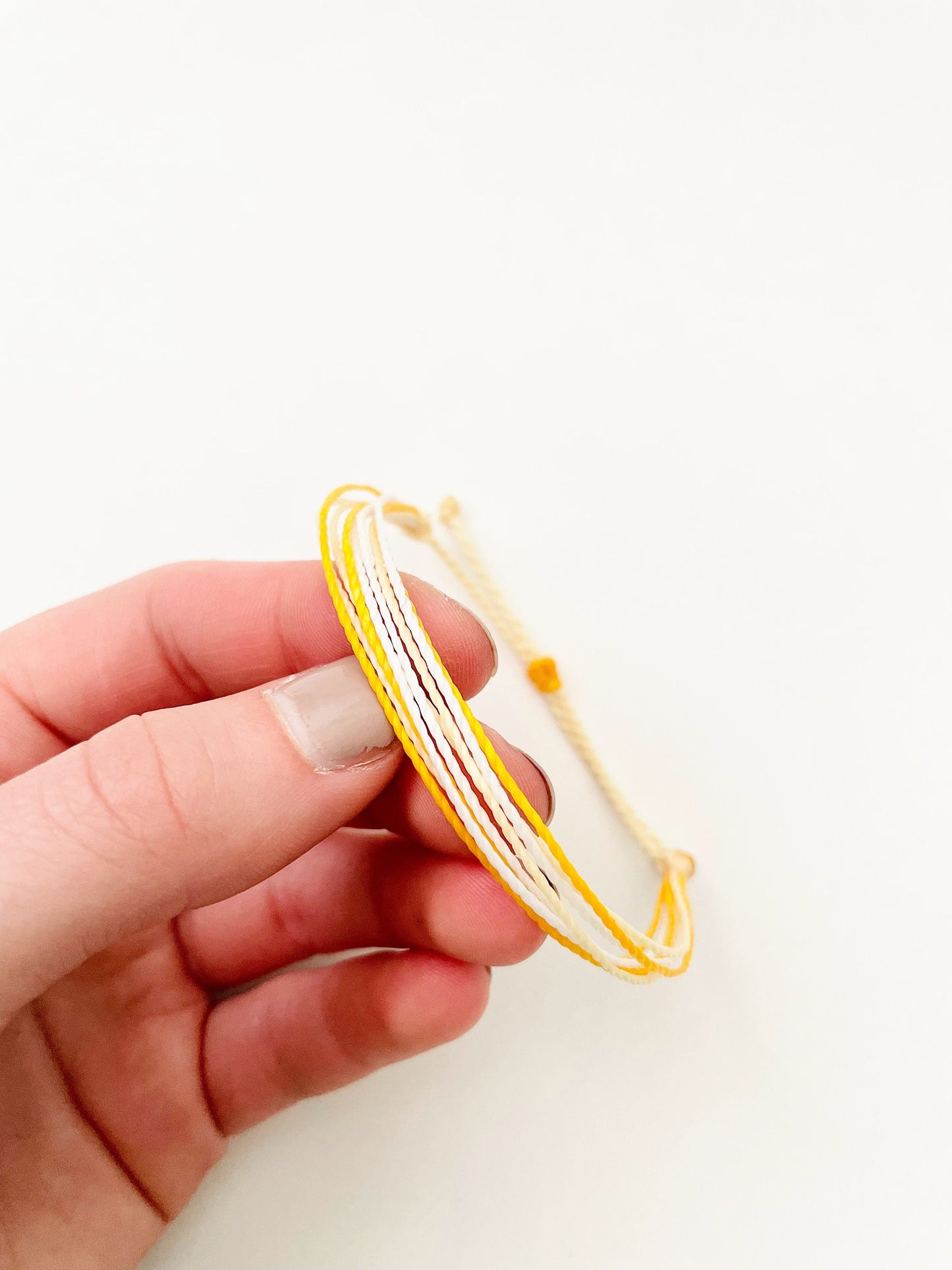 Yellow Bracelet, Surfer bracelet, String Bracelet, Adjustable Bracelet, Waterproof, Handmade