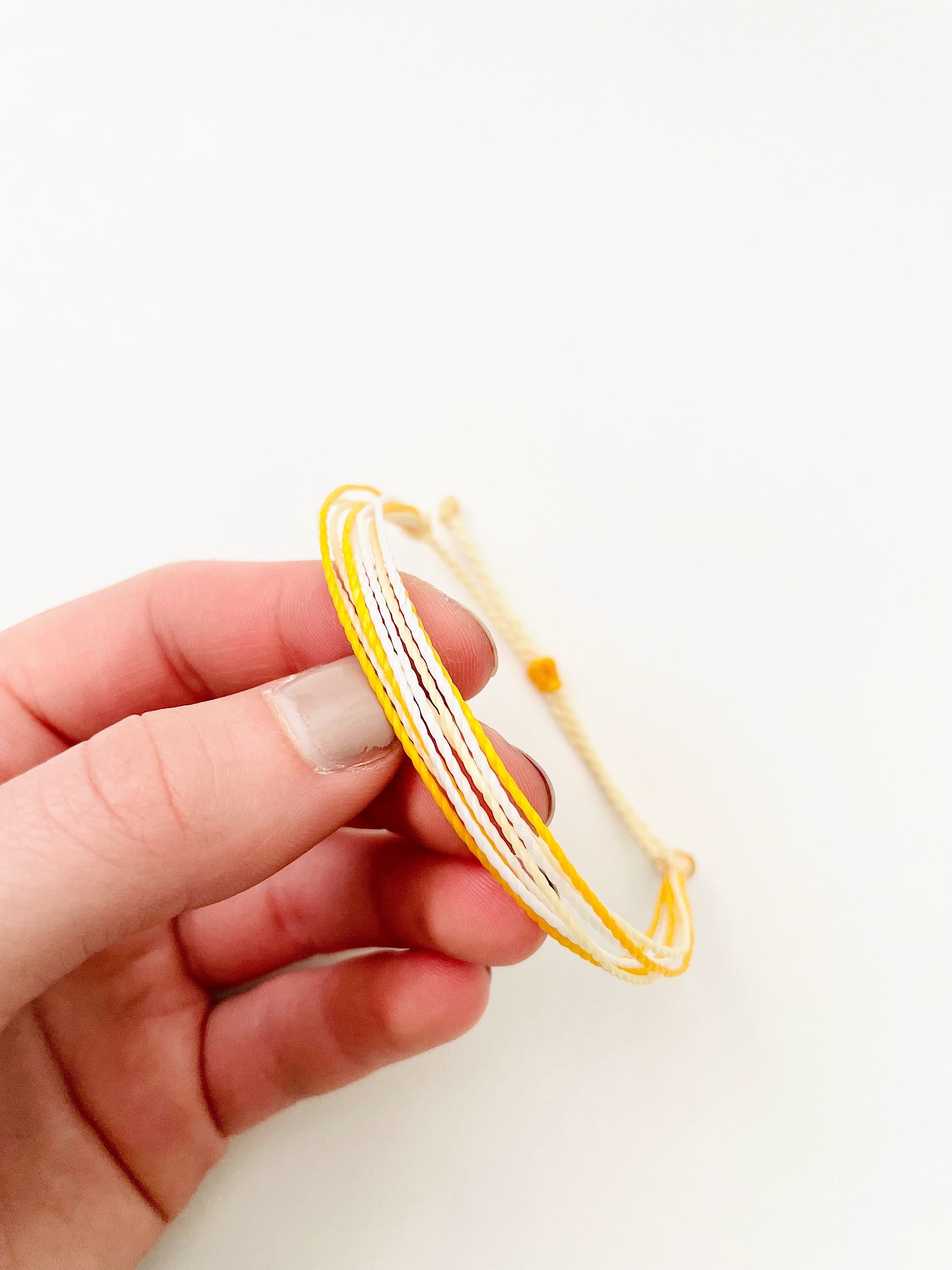 Yellow Bracelet, Surfer bracelet, String Bracelet, Adjustable Bracelet, Waterproof, Handmade
