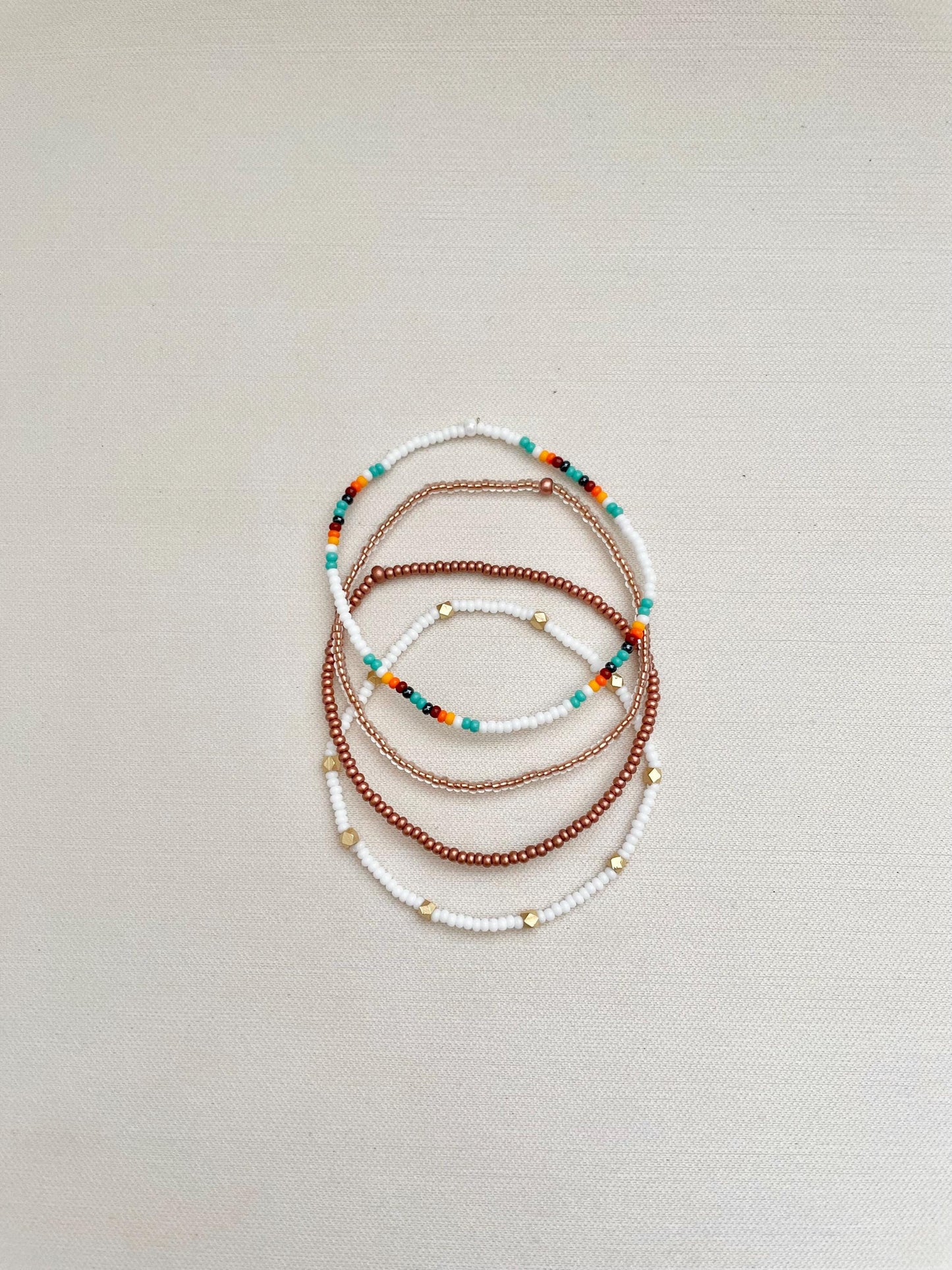 Seed Bead Bracelet Stack Stretch Bracelet Teenage Daughter Birthday Gift Idea for Friend Beaded Bracelet Set Beach Vacation Jewelry Handmade