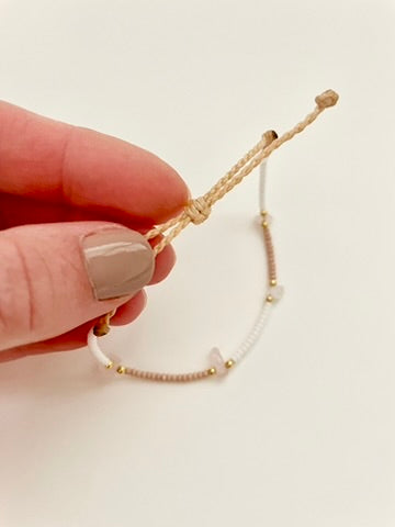 Beaded Surfer Bracelets Seed Bead Bracelet Waterproof Adjustable Bracelet Beaded Bracelet Beachy - CRYSTAL TIDE