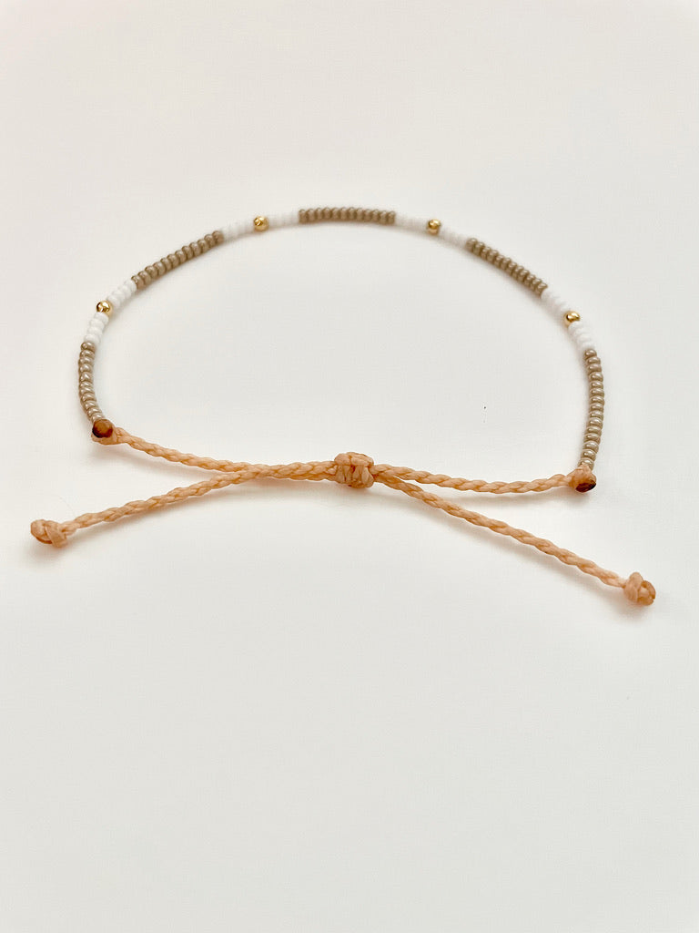 Beaded Surfer Bracelets Seed Bead Bracelet Waterproof Adjustable Bracelet Beaded Bracelet Beachy - Driftwood