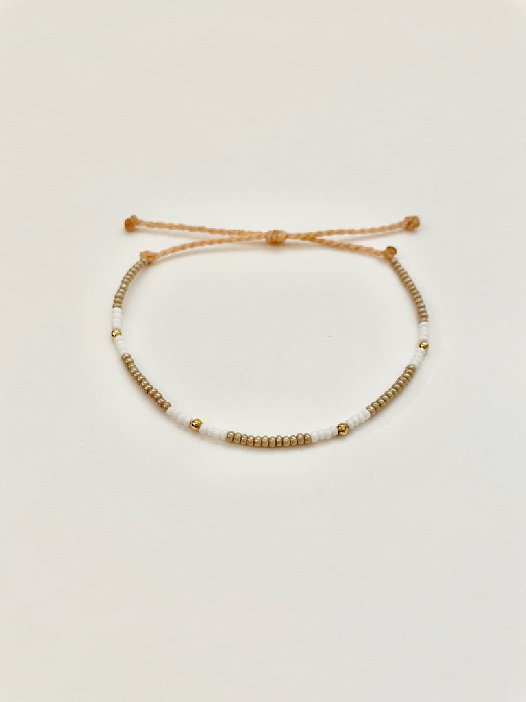 Beaded Surfer Bracelets Seed Bead Bracelet Waterproof Adjustable Bracelet Beaded Bracelet Beachy - Driftwood