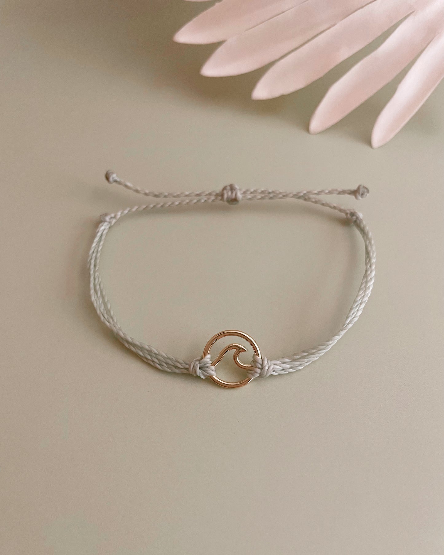 Surfer Bracelet Stack Adjustable Waxed Cord Bracelet Set Boho Accessories Beach Style Wave Charm Beaded Style Earth Tone Summer Jewelry