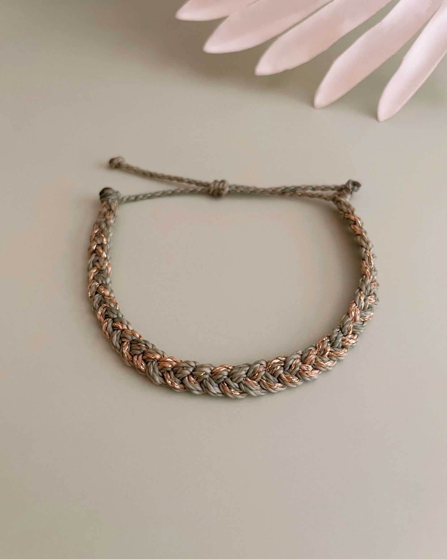 Surfer Bracelet Stack Adjustable Waxed Cord Bracelet Set Boho Accessories Beach Style Wave Charm Beaded Style Earth Tone Summer Jewelry