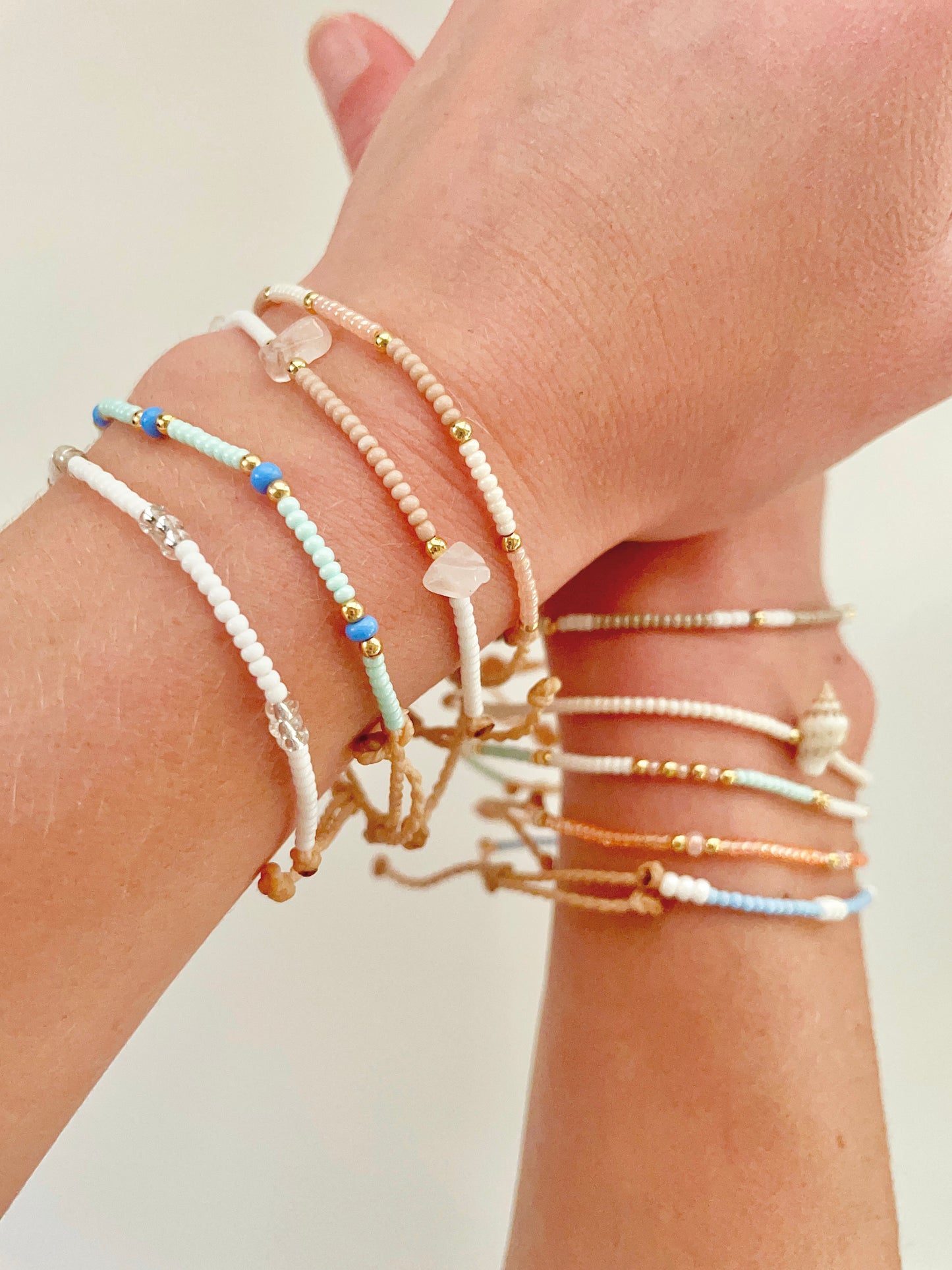 Beaded Surfer Bracelets Seed Bead Bracelet Waterproof Adjustable Bracelet Beaded Bracelet Beachy