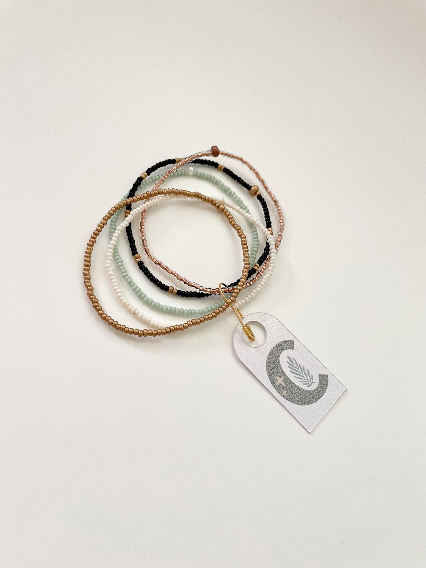 Dainty Beaded Stretch Bracelet Set, Minimalist Seed Bead Bracelet Stack for Women