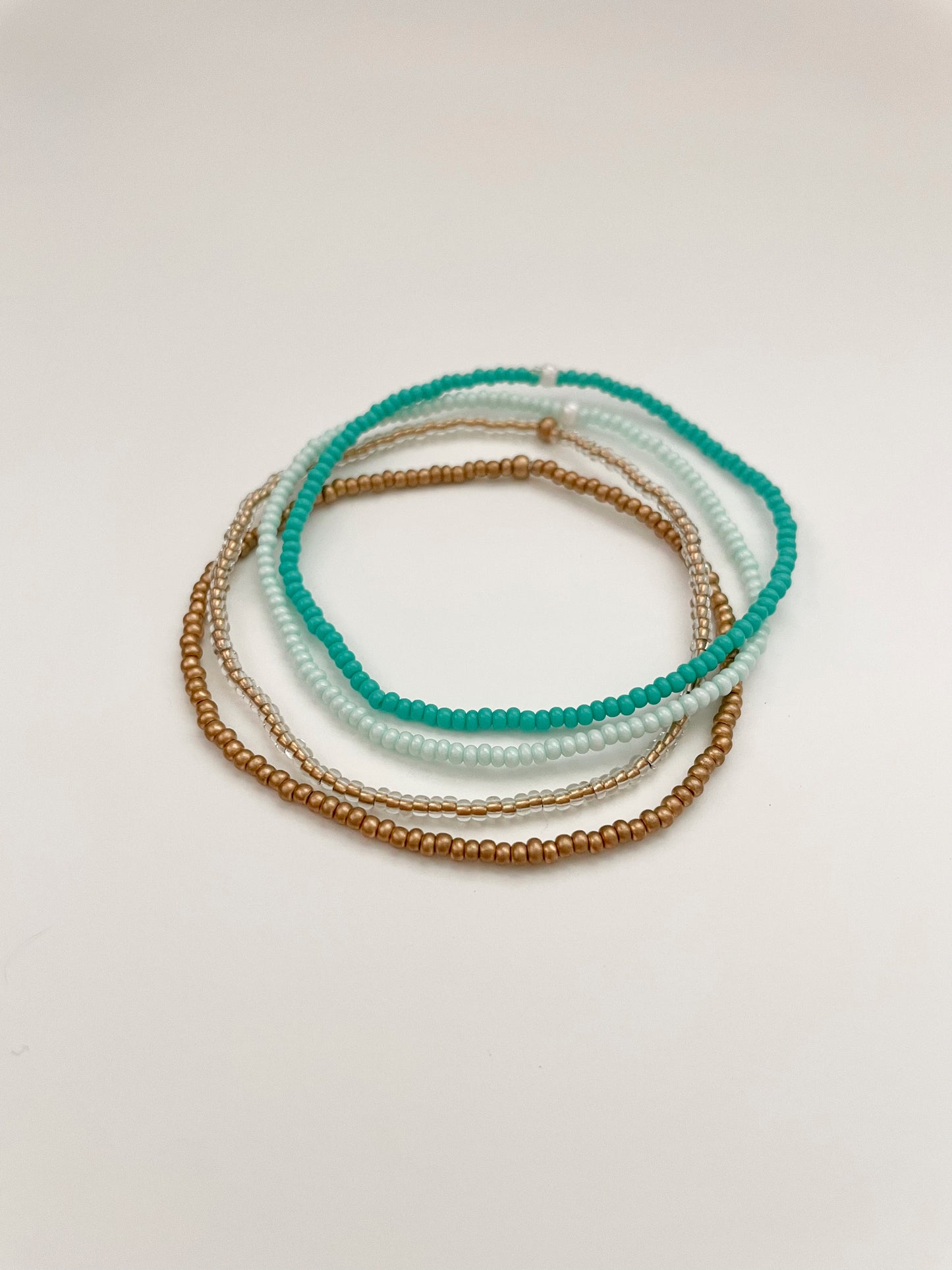 Seed Bead Stretch Bracelet Set, Dainty Beaded Bracelet Stack for Women