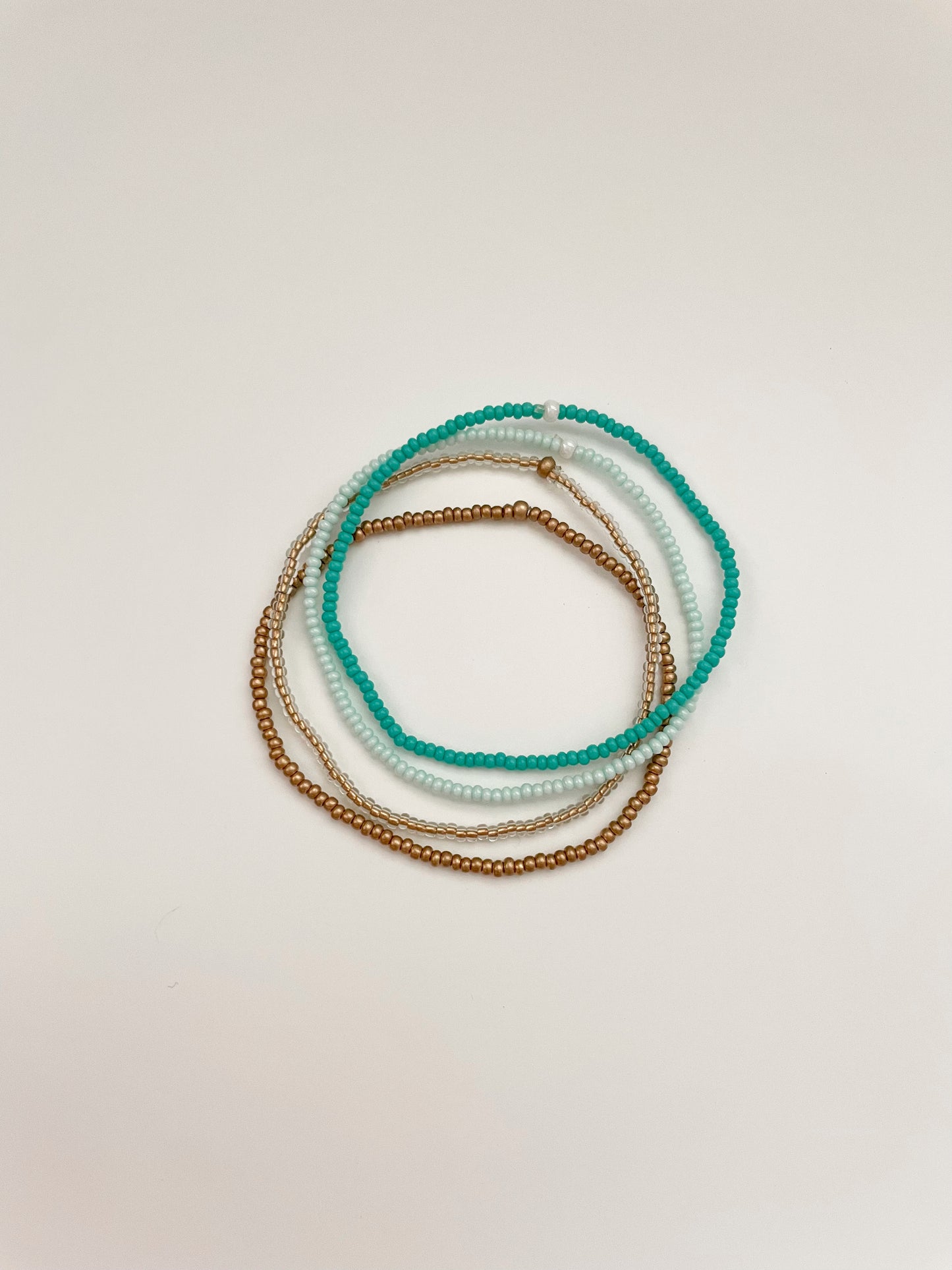 Seed Bead Stretch Bracelet Set, Dainty Beaded Bracelet Stack for Women