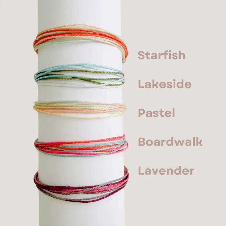 Womens String Anklet Surfer Beach Anklet Waterproof Cord Anklet Adjustable Multicolor Surf Jewelry for Women Ankle Bracelet