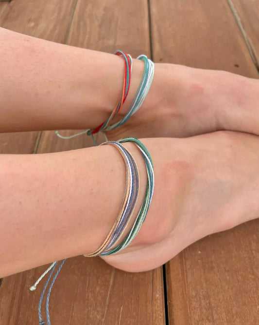 Womens String Anklet Surfer Beach Anklet Waterproof Cord Anklet Adjustable Multicolor Surf Jewelry for Women Ankle Bracelet