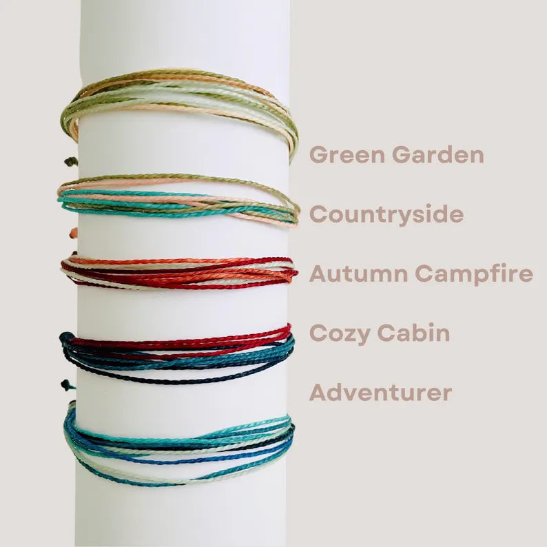 Womens String Anklet Surfer Beach Anklet Waterproof Cord Anklet Adjustable Multicolor Surf Jewelry for Women Ankle Bracelet