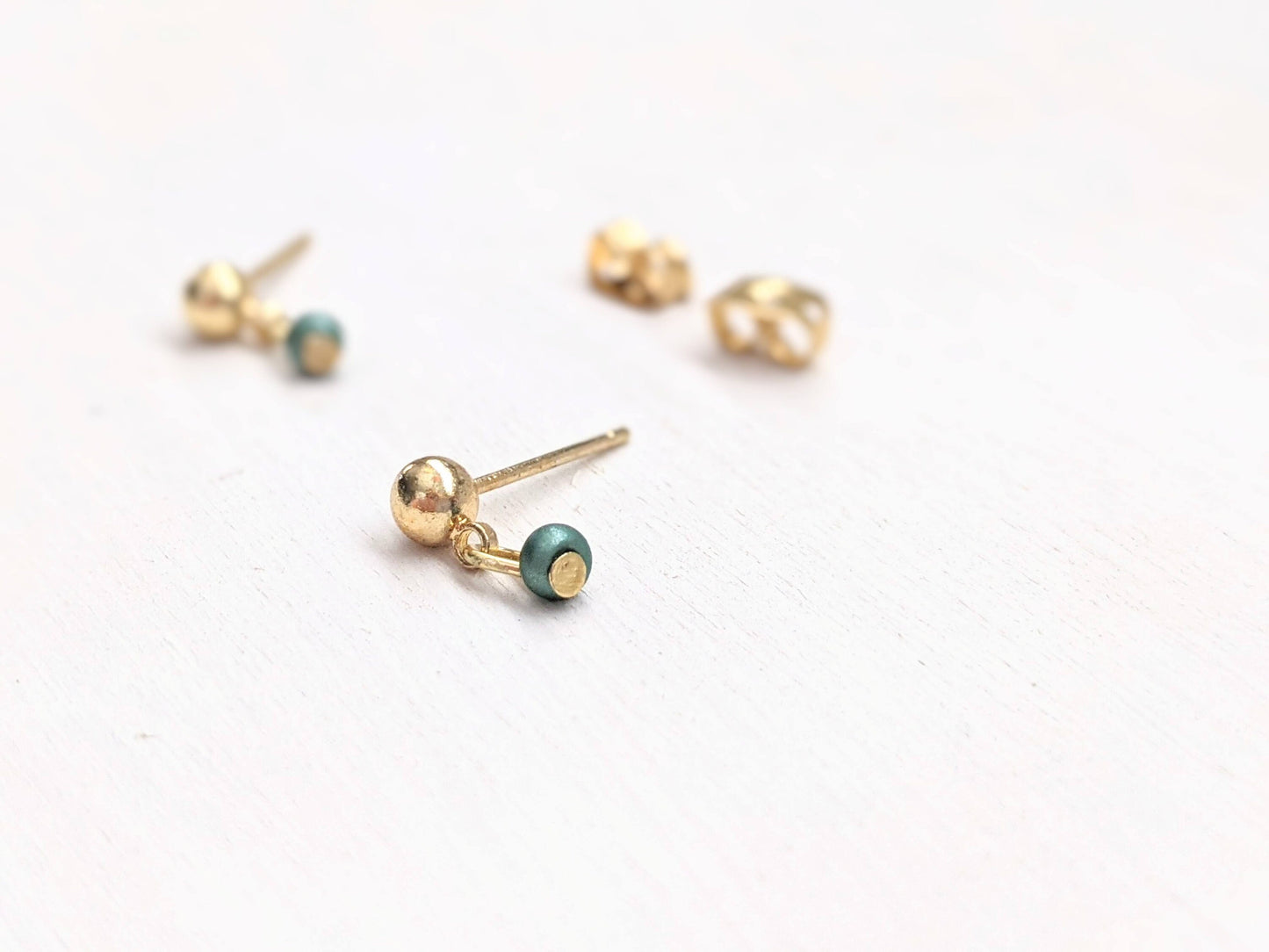 Drop Stud Earrings, 18k Gold Earrings, Dainty Earrings, Minimalist Earrings, Dangle Earrings, Gold Earrings, Stud Earrings, Small Earrings