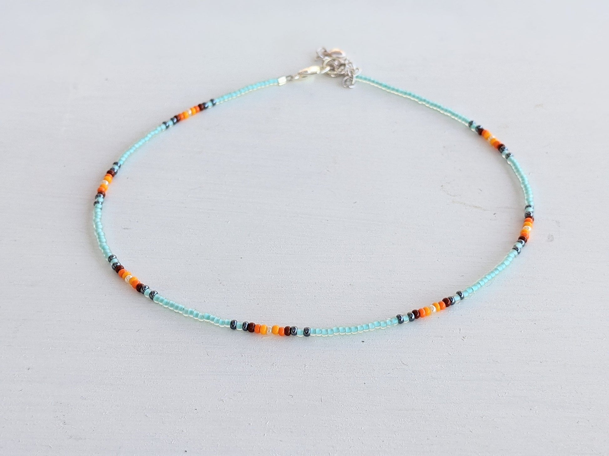 Coastal Breeze ⋆ Seed Bead Necklace, Seed Bead Choker, Choker Necklace, Colorful Choker, Beaded Choker, Seed Bead Jewelry, Beach Choker