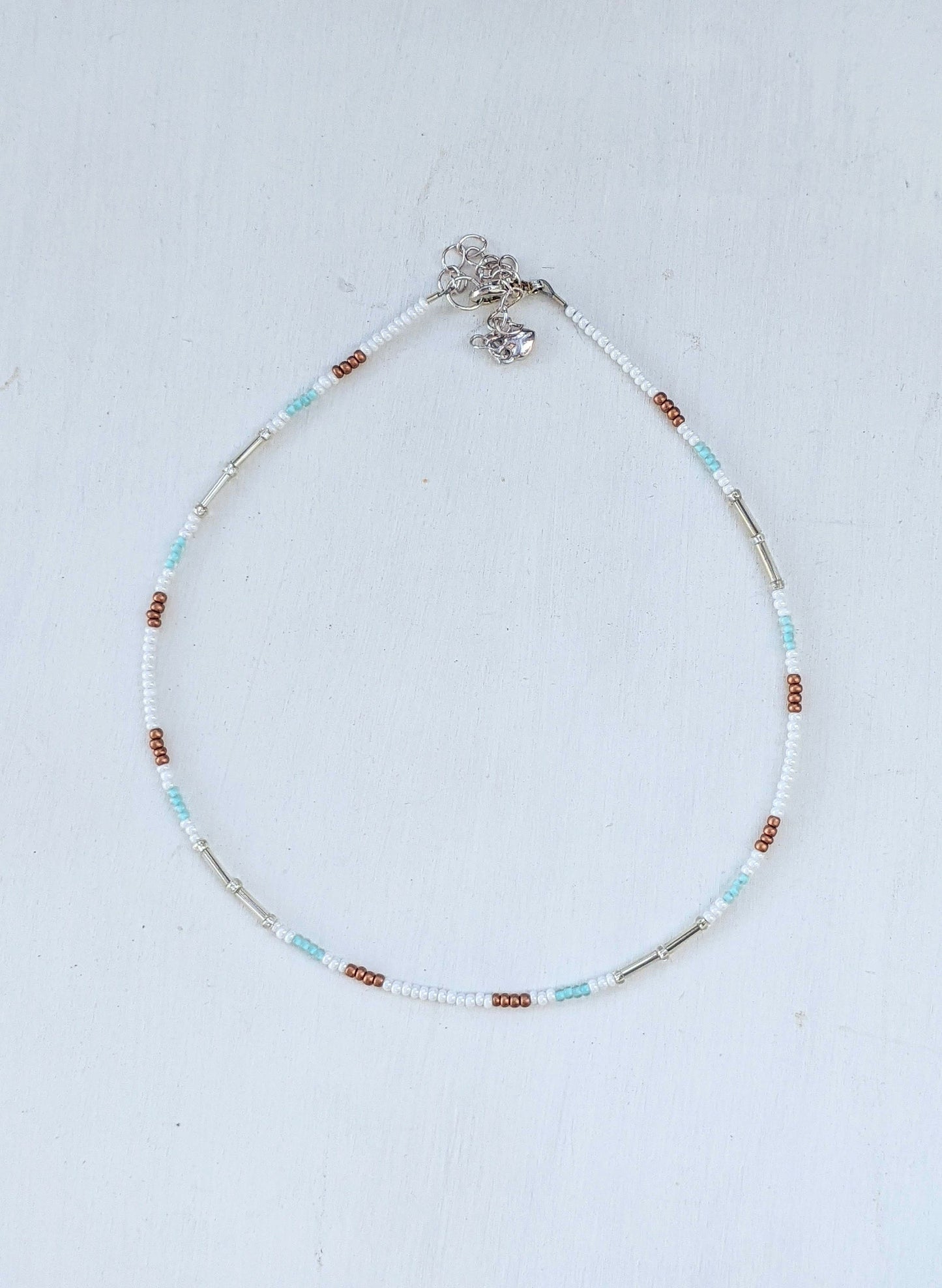 Bright Sky ⋆ Seed bead Necklace, Colorful Beaded Choker, Beach Choker, Dainty Beaded Necklace, Small Beaded Necklace, Seed Bead Choker