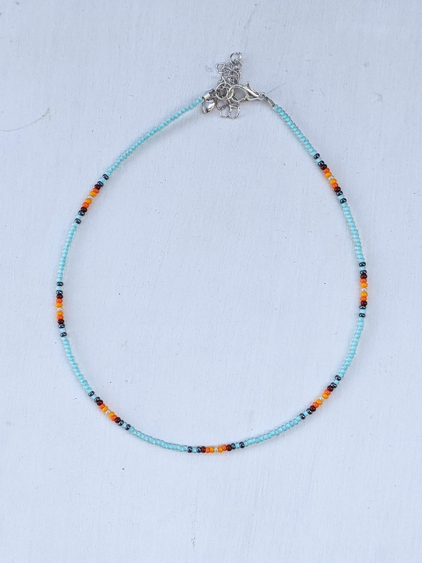 Coastal Breeze ⋆ Seed Bead Necklace, Seed Bead Choker, Choker Necklace, Colorful Choker, Beaded Choker, Seed Bead Jewelry, Beach Choker