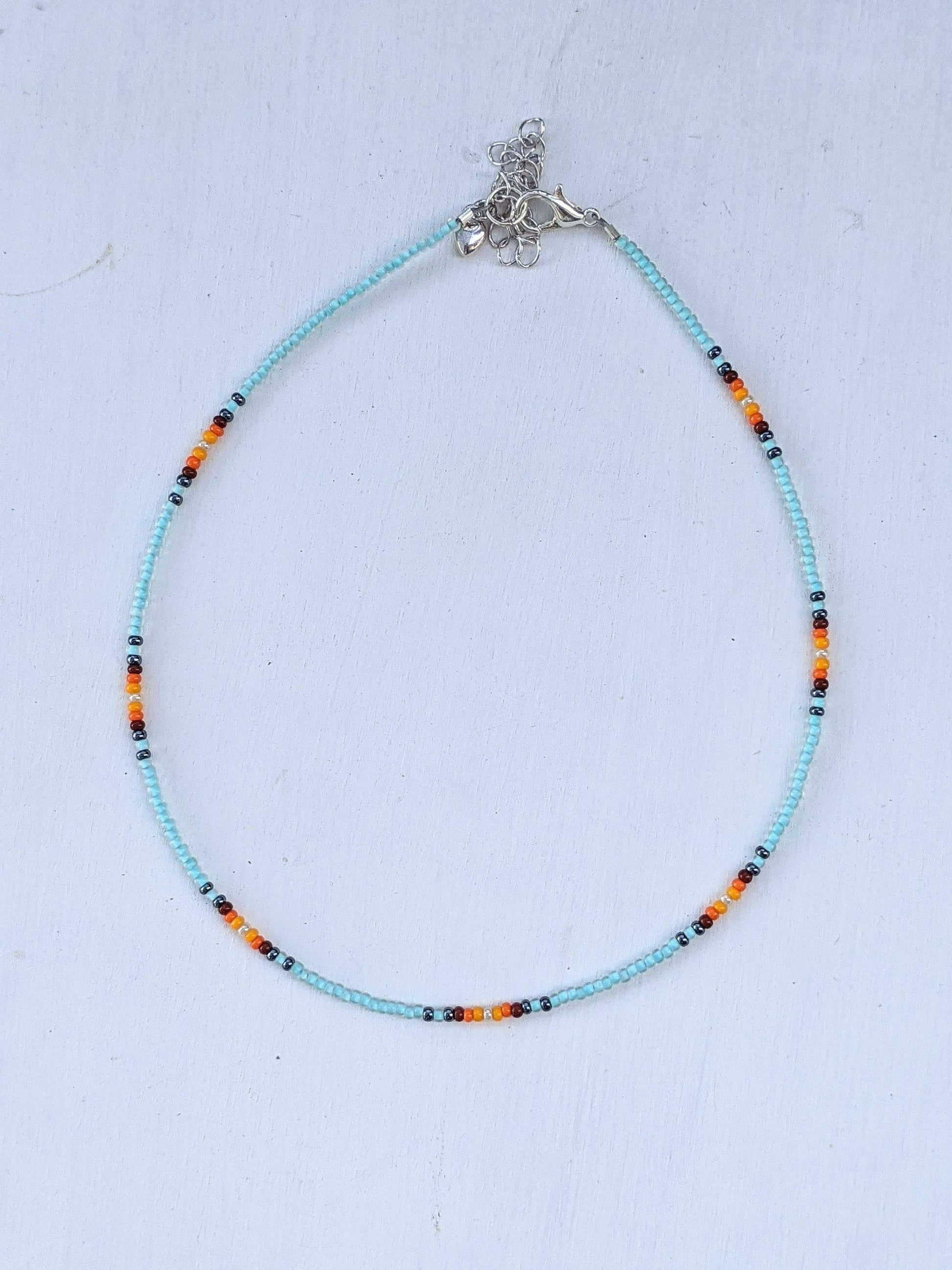 Coastal Breeze ⋆ Seed Bead Necklace, Seed Bead Choker, Choker Necklace, Colorful Choker, Beaded Choker, Seed Bead Jewelry, Beach Choker