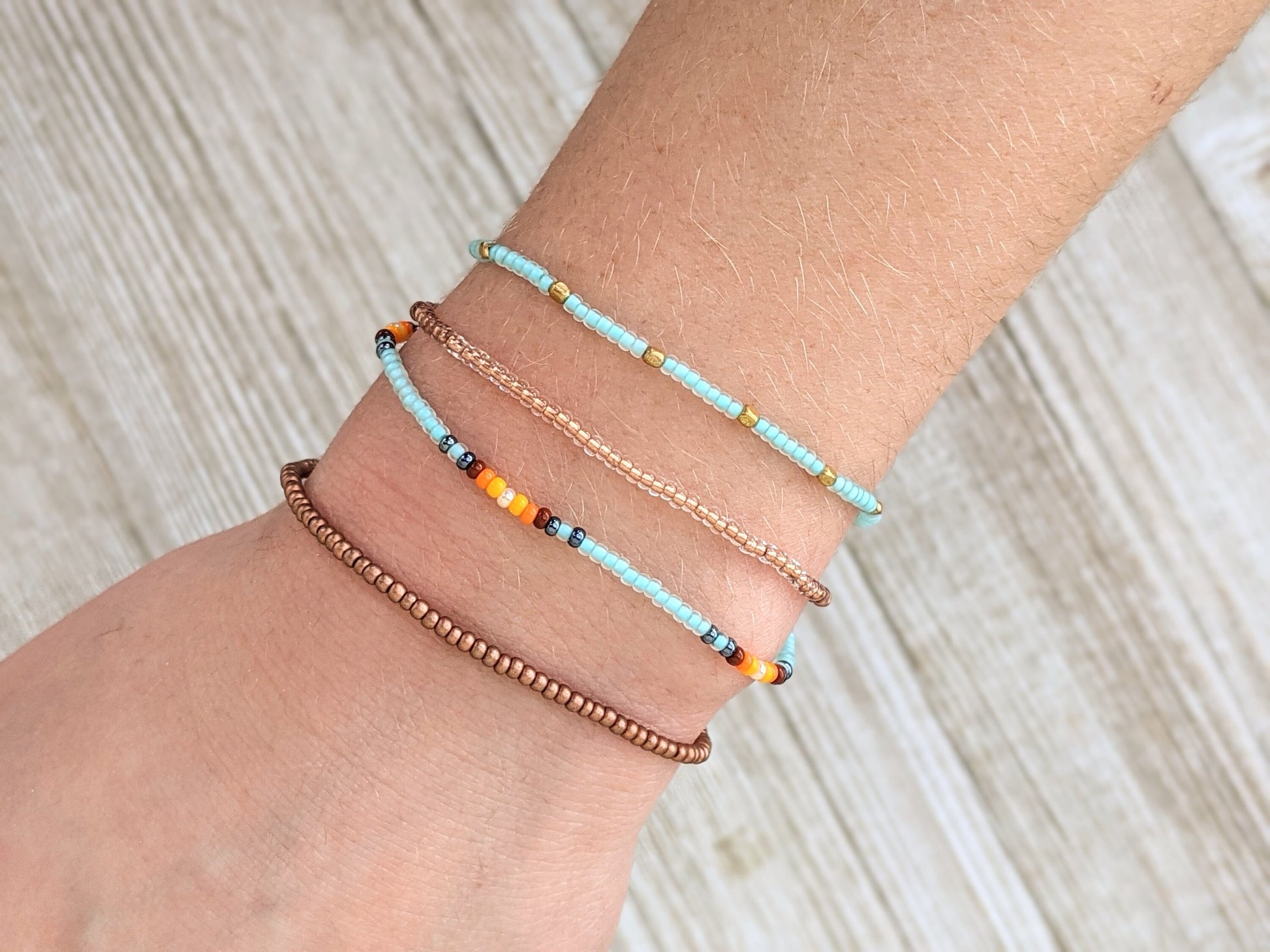 Stretch Bracelet Set, Seed Bead Bracelet, Bracelet Stack, Beach Bracelet, Minimalist Beaded Bracelet, Small Beaded Bracelet, Dainty Bracelet