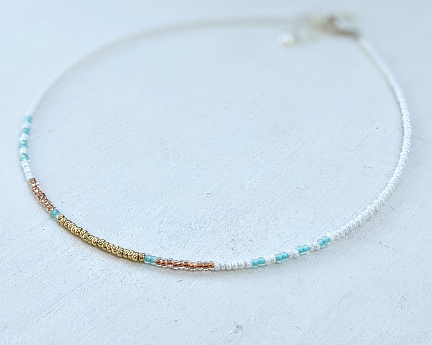 Seashore ⋆ Seed Bead Choker, Beach Necklace, Colorful Choker, Seed Bead Necklace, Dainty Beaded Necklace, Minimalist Choker, Beaded Choker