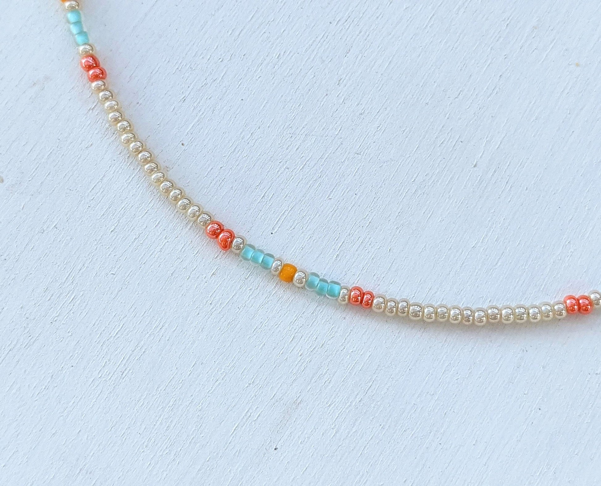 Salty Air ⋆ Seed Bead Choker, Colorful Beaded Choker, Small Bead Choker, Beach Choker, Seed Bead Necklace, Beaded Choker, Dainty Choker