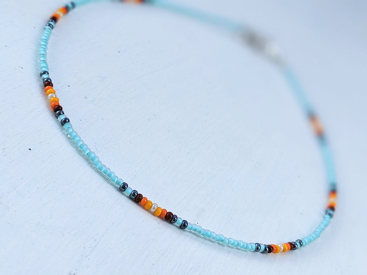 Coastal Breeze ⋆ Seed Bead Necklace, Seed Bead Choker, Choker Necklace, Colorful Choker, Beaded Choker, Seed Bead Jewelry, Beach Choker