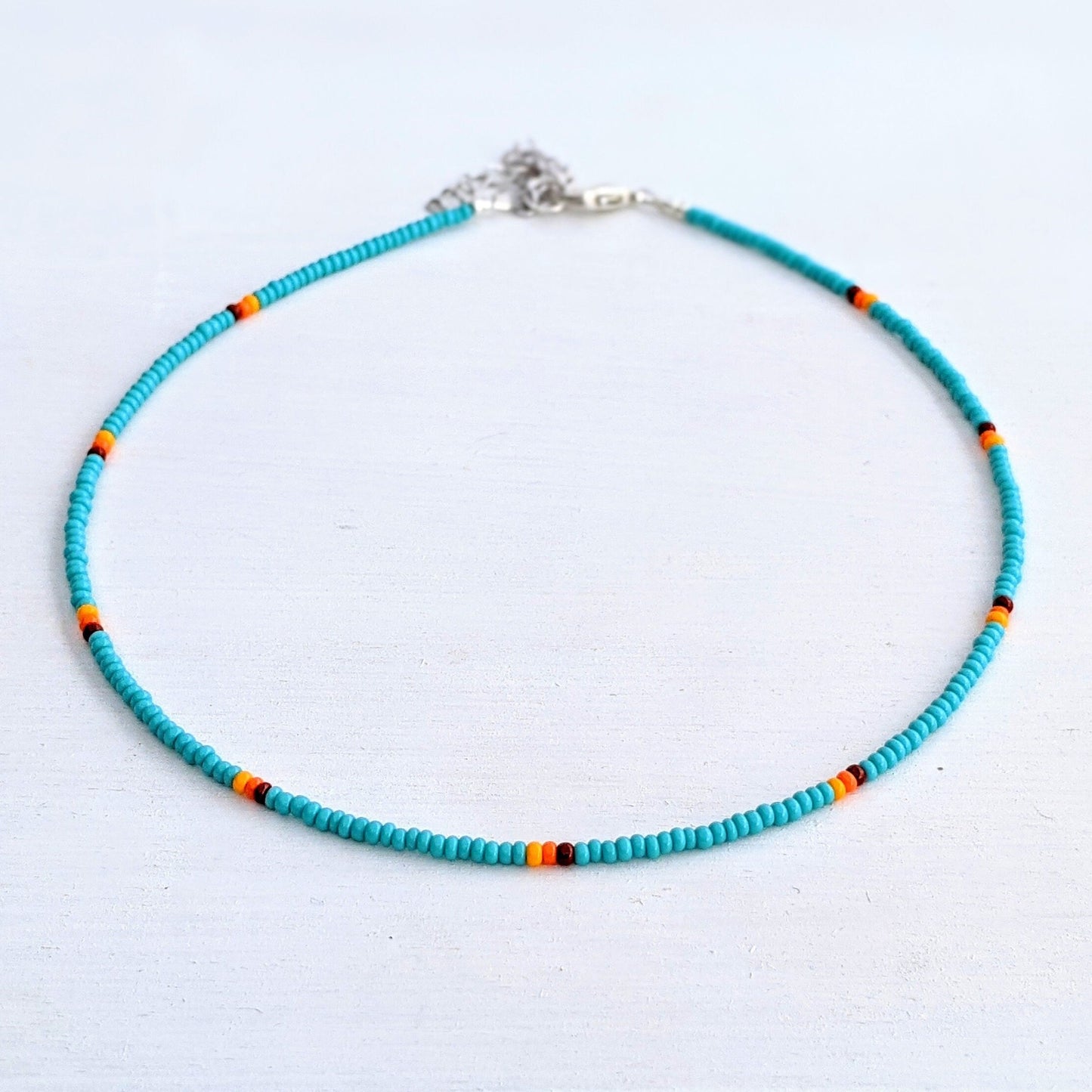 Aloha! ⋆ Seed Bead Necklace, Beach Necklace, Colorful Choker, Dainty Beaded Choker, Seed Bead Choker, Minimalist Beaded Necklace,