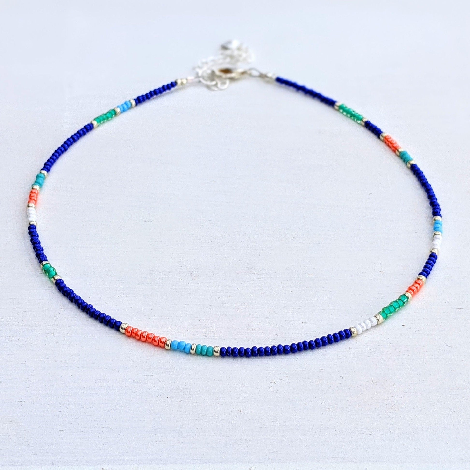 Aurora ⋆ Seed Bead Choker, Dainty Choker, Small Beaded Necklace, Seed Bead Necklace, Minimalist Beaded Necklace, Beaded Choker, Colorful