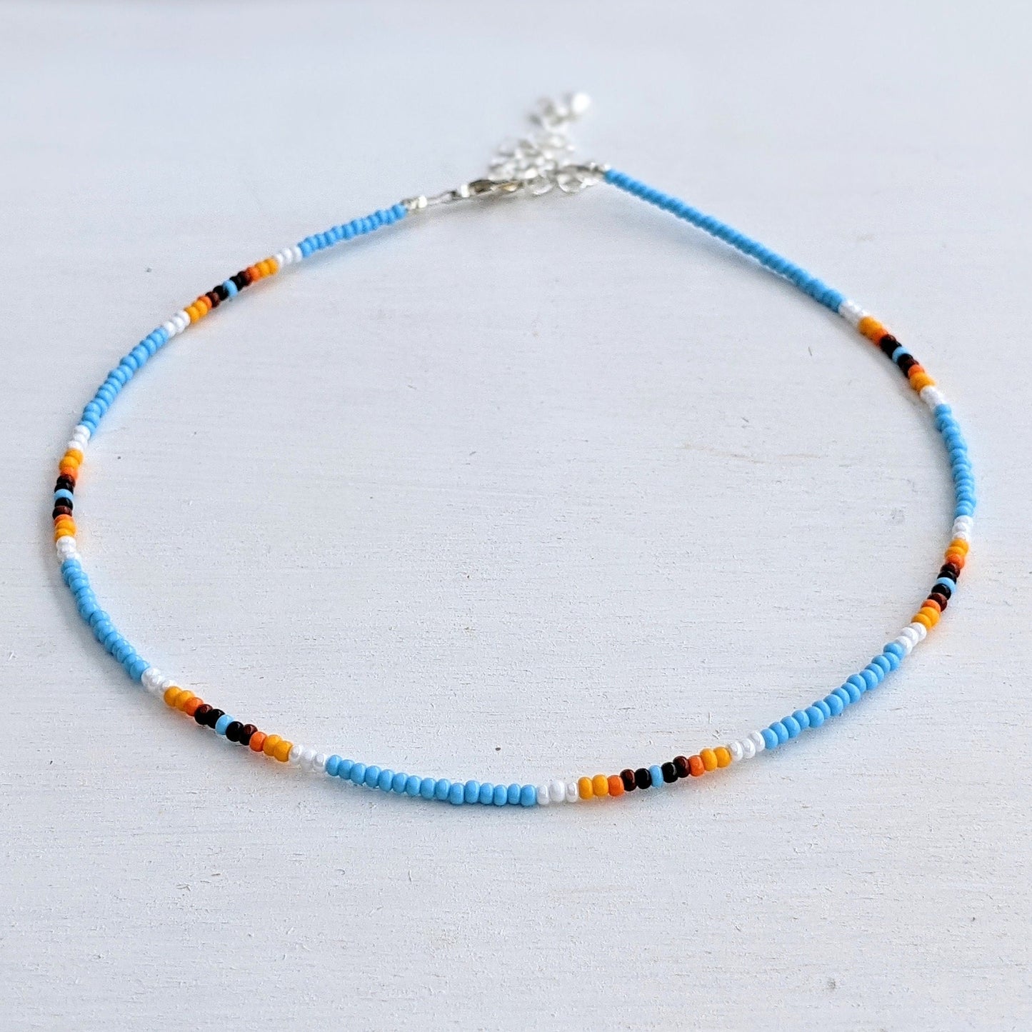 Lakeside ⋆ Seed Bead Choker, Small Beaded Necklace, Colorful Choker, Boho Bead Choker, Dainty Choker, Seed Bead Necklace, Beach Choker