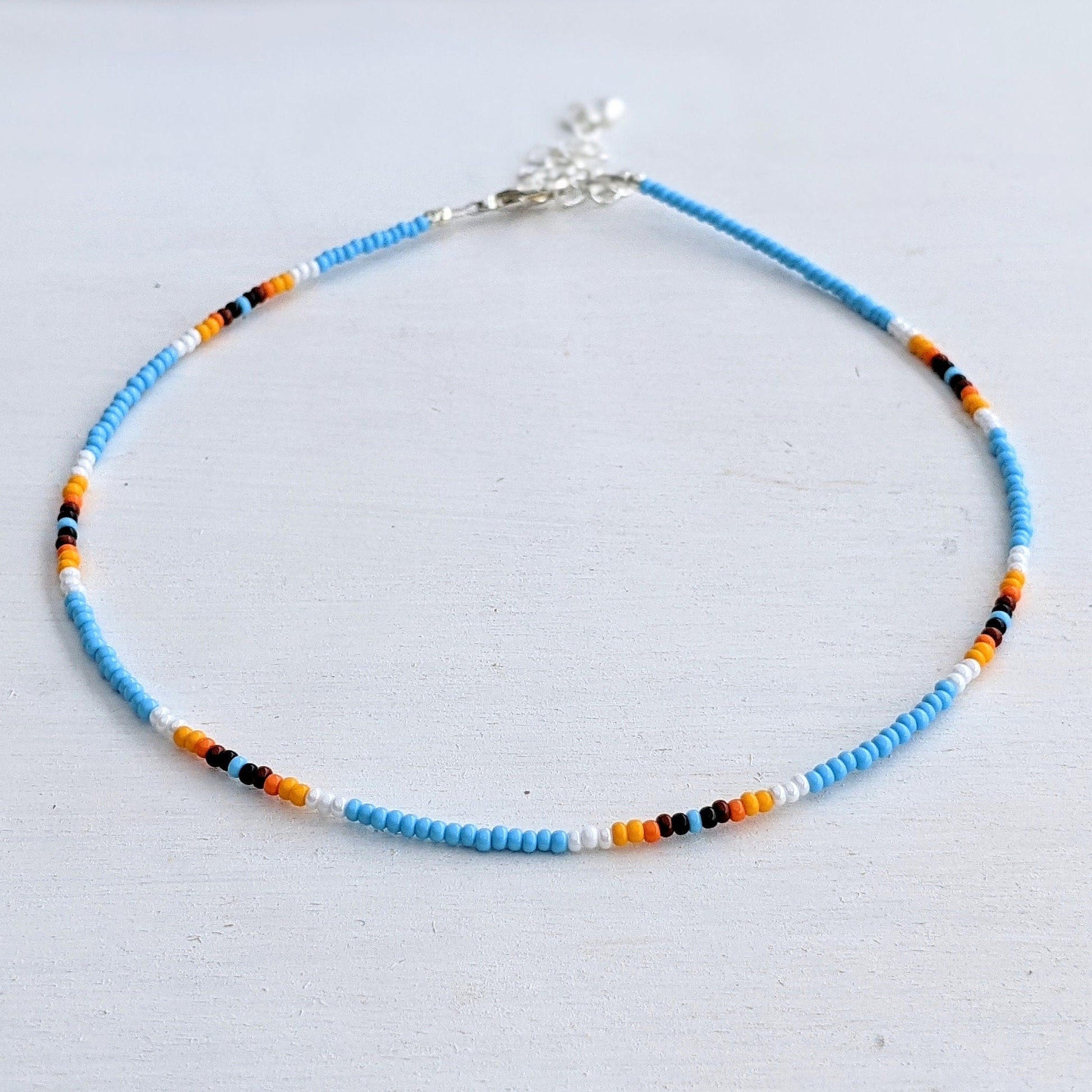 Lakeside ⋆ Seed Bead Choker, Small Beaded Necklace, Colorful Choker, Boho Bead Choker, Dainty Choker, Seed Bead Necklace, Beach Choker