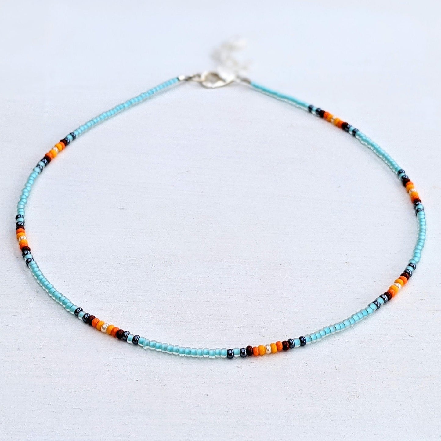 Coastal Breeze ⋆ Seed Bead Necklace, Seed Bead Choker, Choker Necklace, Colorful Choker, Beaded Choker, Seed Bead Jewelry, Beach Choker