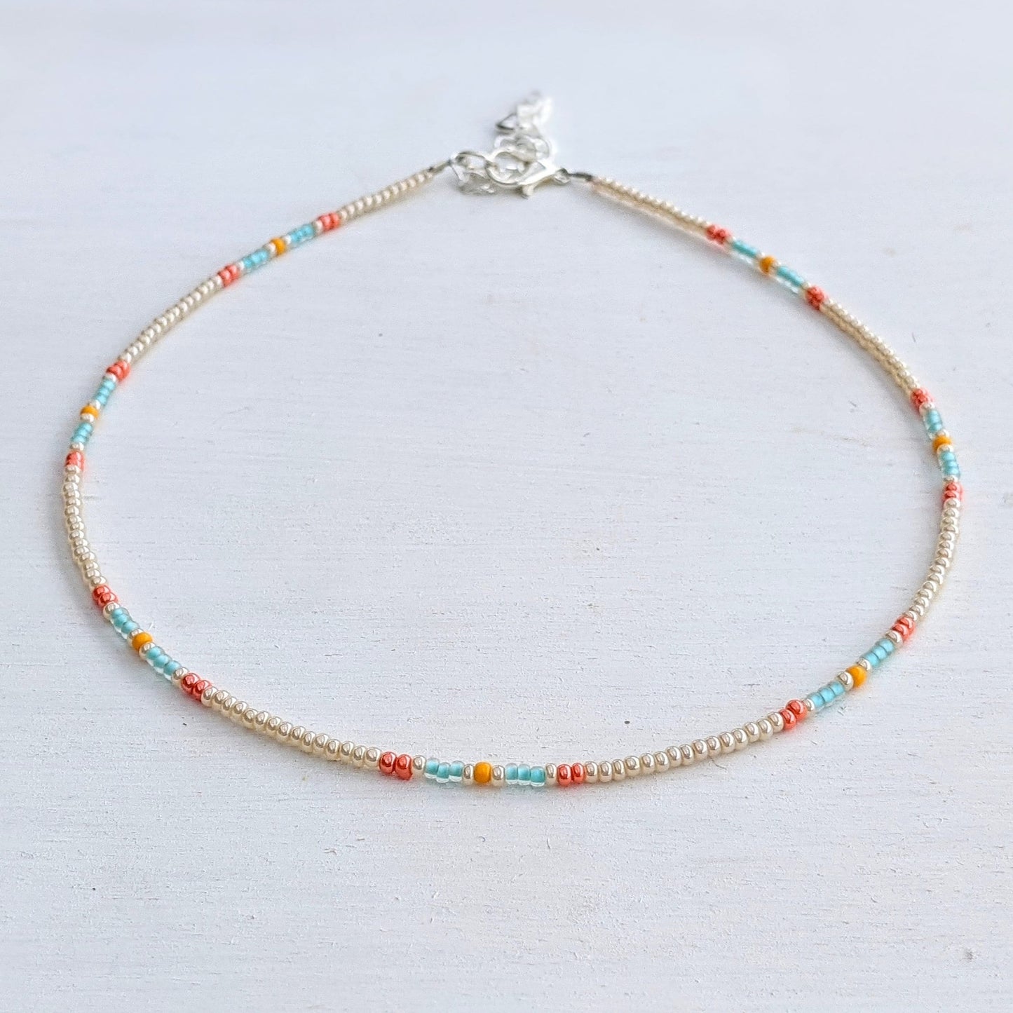 Salty Air ⋆ Seed Bead Choker, Colorful Beaded Choker, Small Bead Choker, Beach Choker, Seed Bead Necklace, Beaded Choker, Dainty Choker