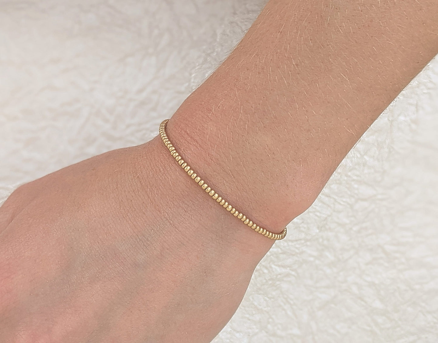 Minimalist Beaded Bracelet, Seed Bead Bracelet, Gold Bead Bracelet, Dainty Stretch Bracelet, Small Beaded Bracelet, Stacking Bracelets